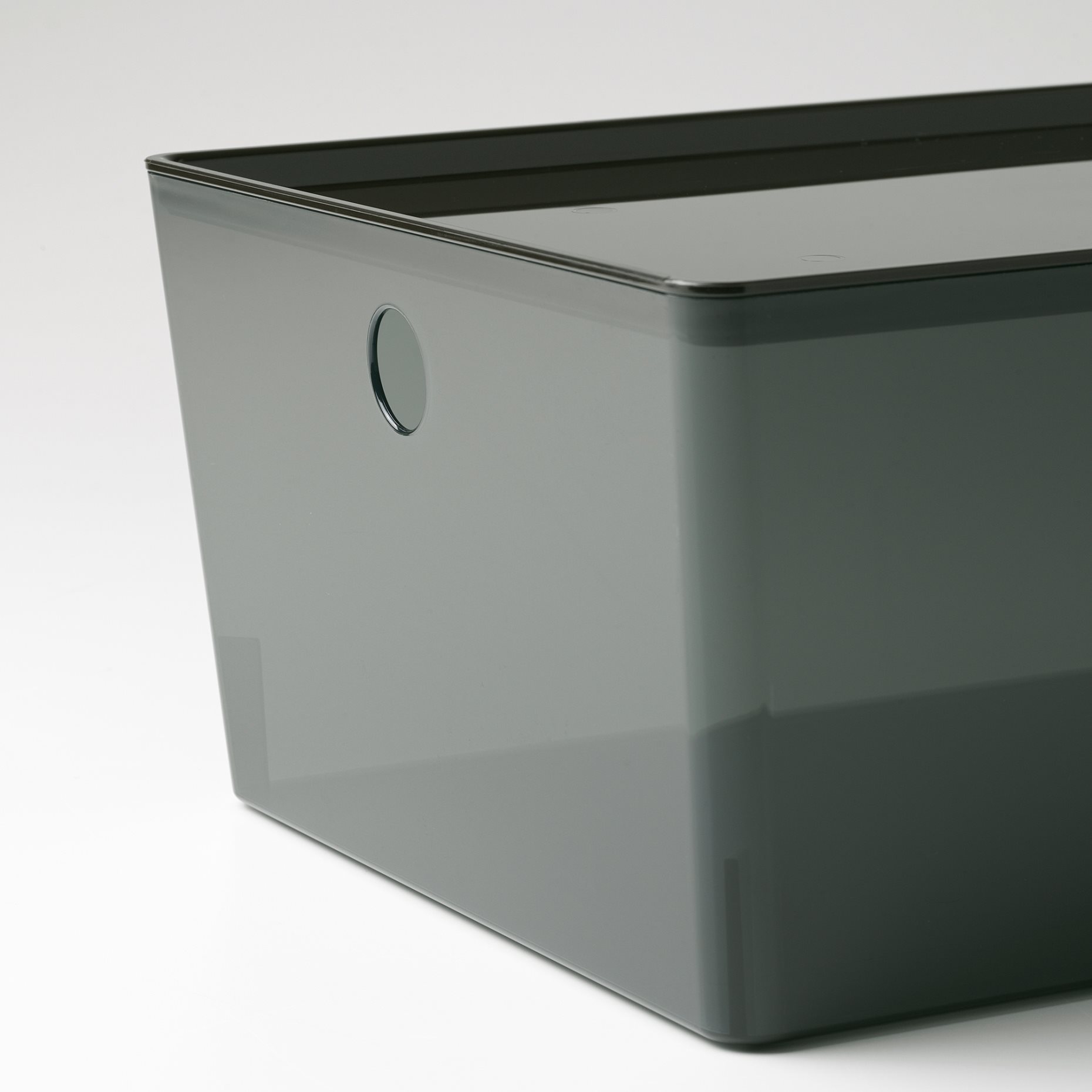 KUGGIS, box with lid/transparent, 26x35x15 cm, 705.140.39