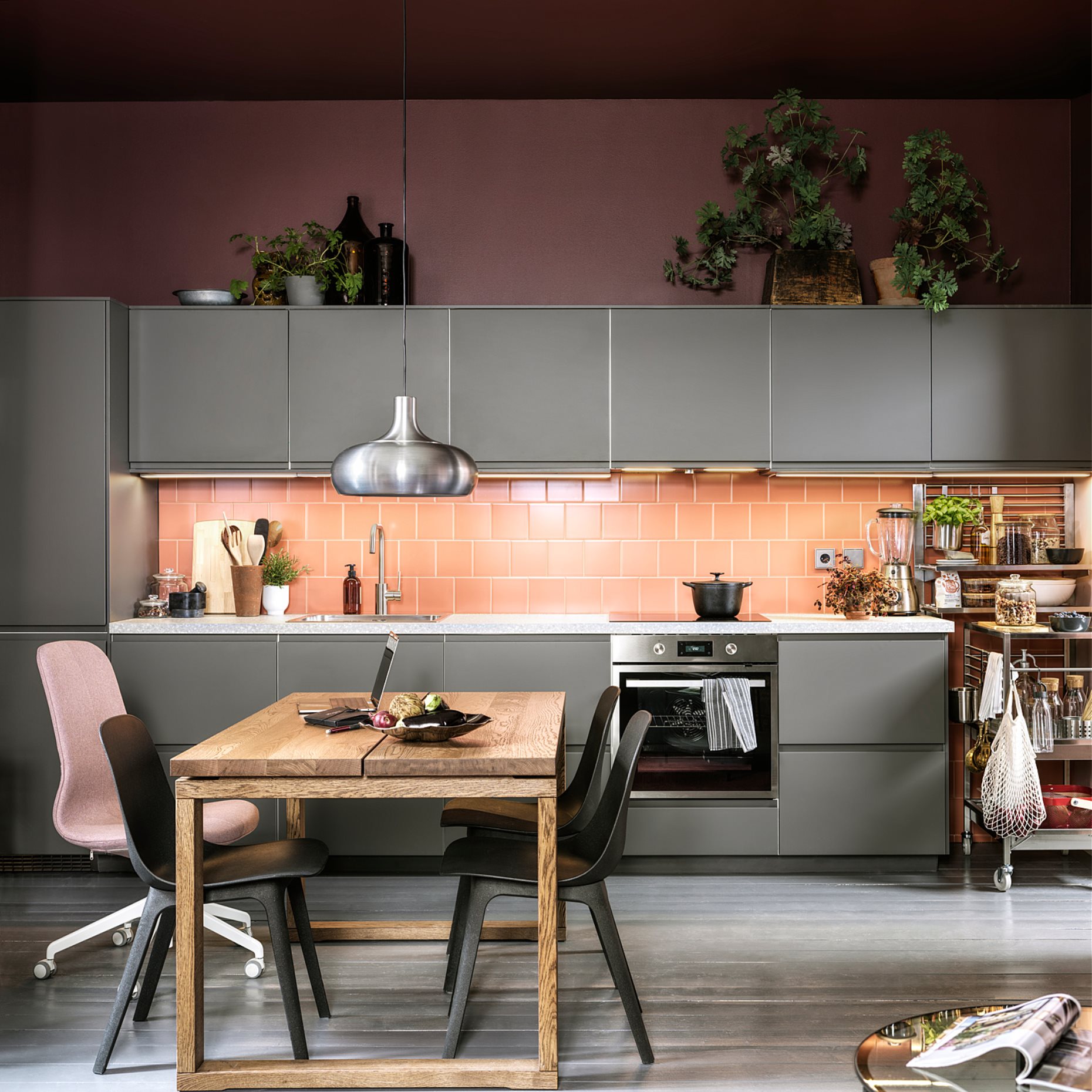 MITTLED, kitchen worktop lighting strip with built-in LED light source/dimmable, 80 cm, 705.286.11