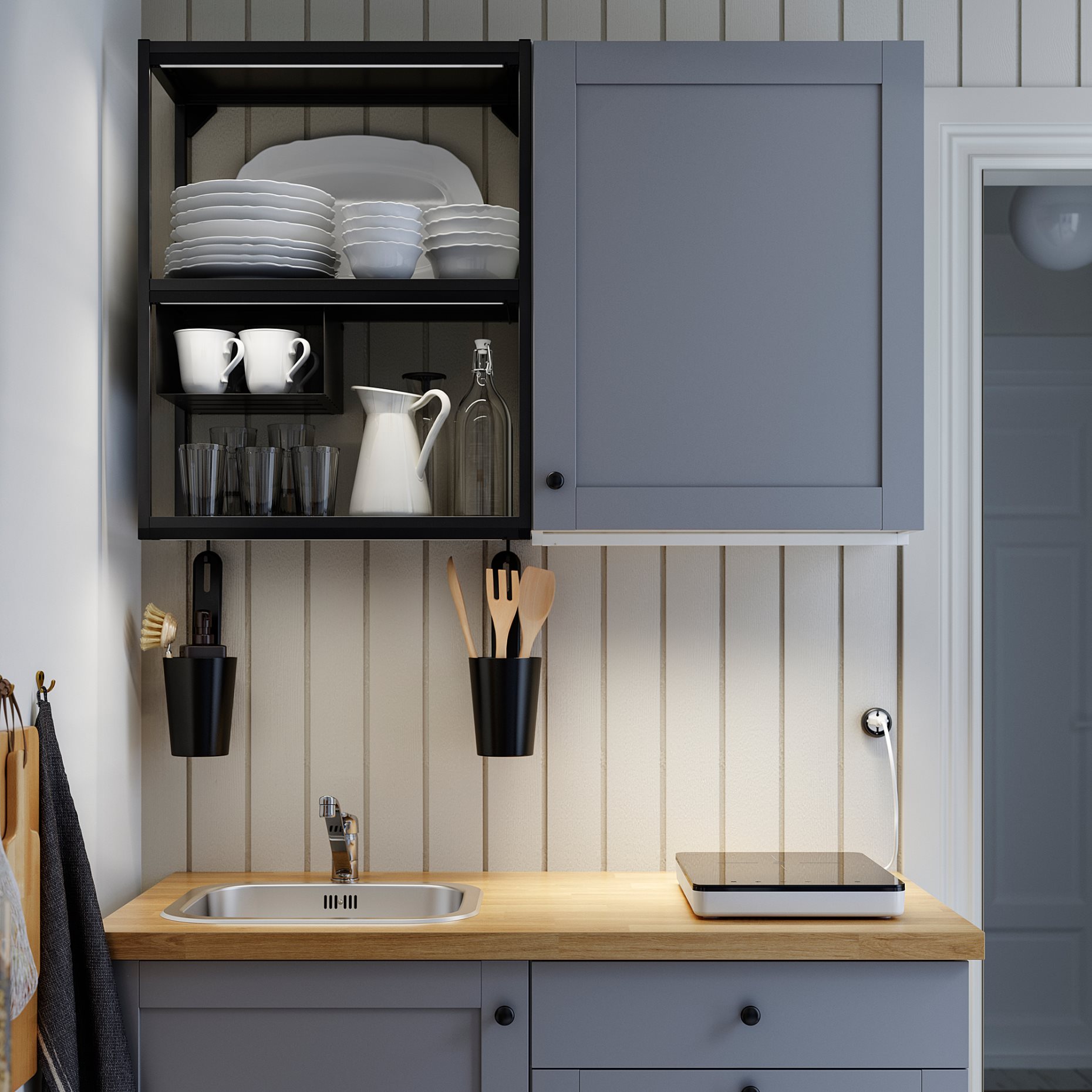 SKYDRAG, worktop/wardrobe strip with built-in LED light source with sensor/dimmable, 40 cm, 705.292.29