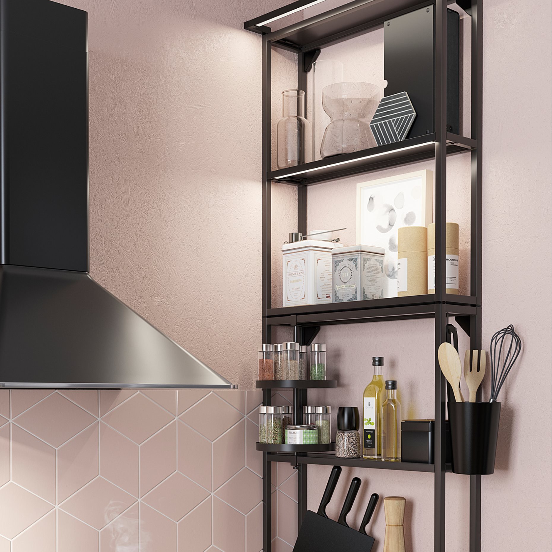 SKYDRAG, worktop/wardrobe strip with built-in LED light source with sensor/dimmable, 40 cm, 705.292.29