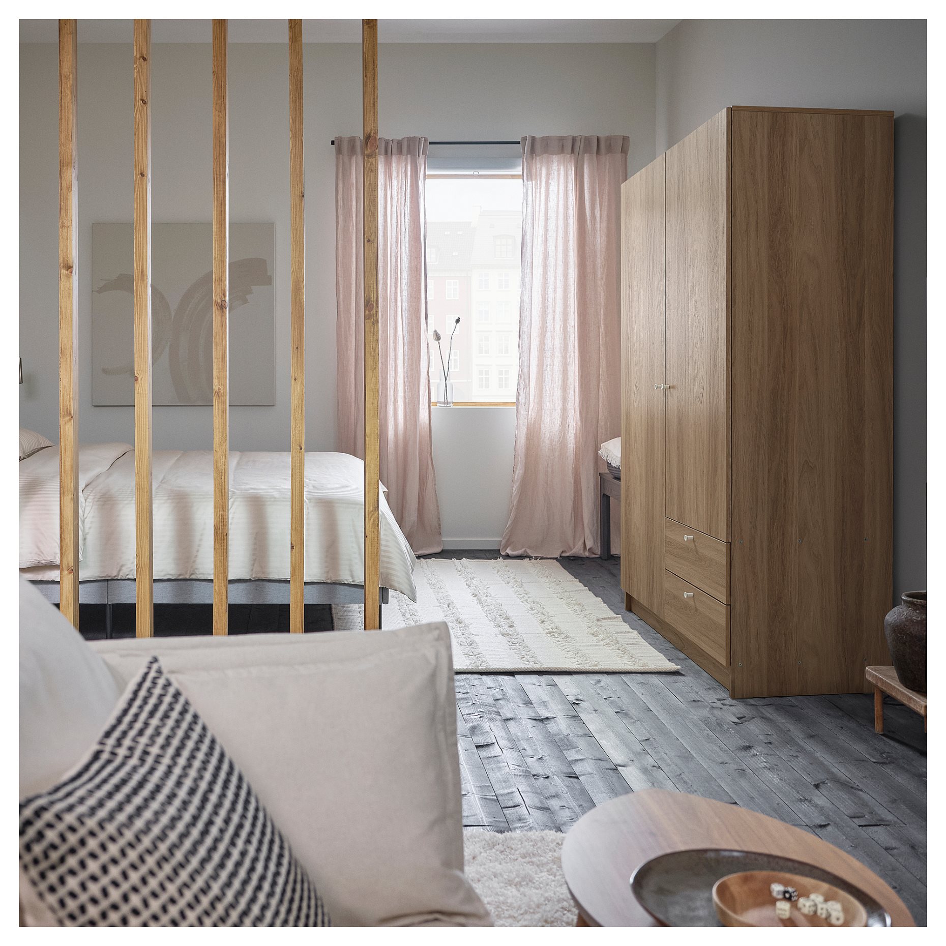 VILHATTEN, ντουλάπα με 2 πόρτες και 2 συρτάρια, 98x57x190 cm, 705.306.09