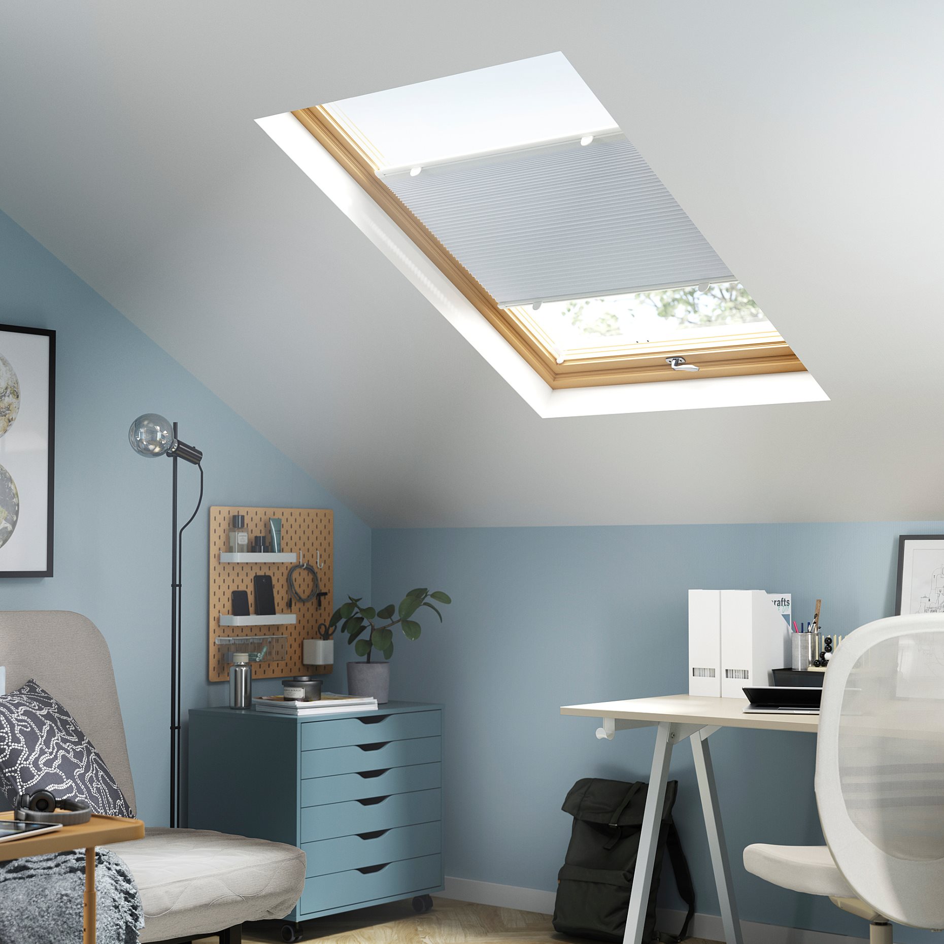 HORNVALLMO, πλισέ στόρι πλήρους συσκότισης, 100x130 cm, 705.416.22