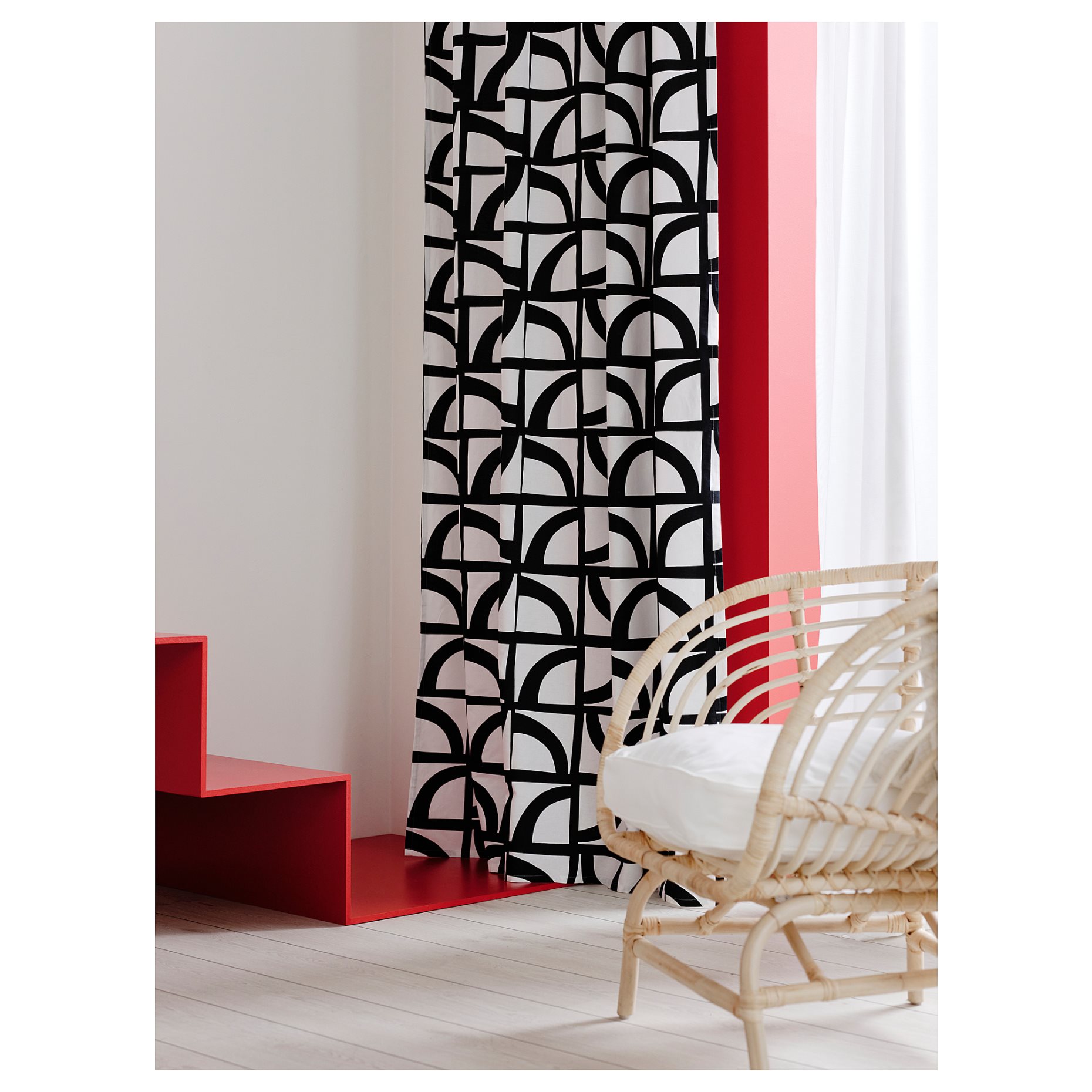 VINTEROXBÄR, κουρτίνα, 2 τεμ. 145x300 cm, 705.597.73