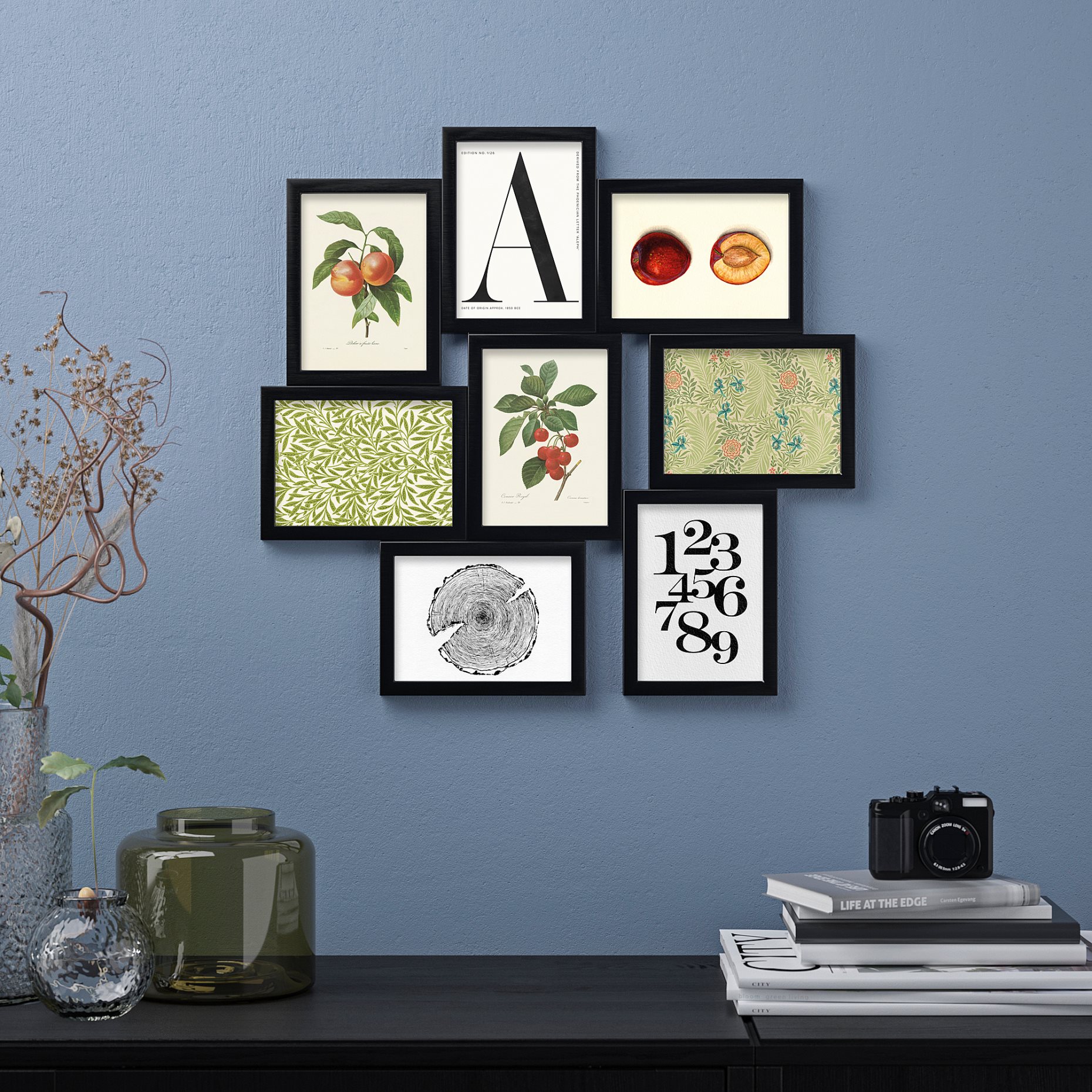 VÄXBO, καλλιτεχνική κάρτα/Στοιχεία της φύσης, 8 τεμ. 13x18 cm, 705.610.02