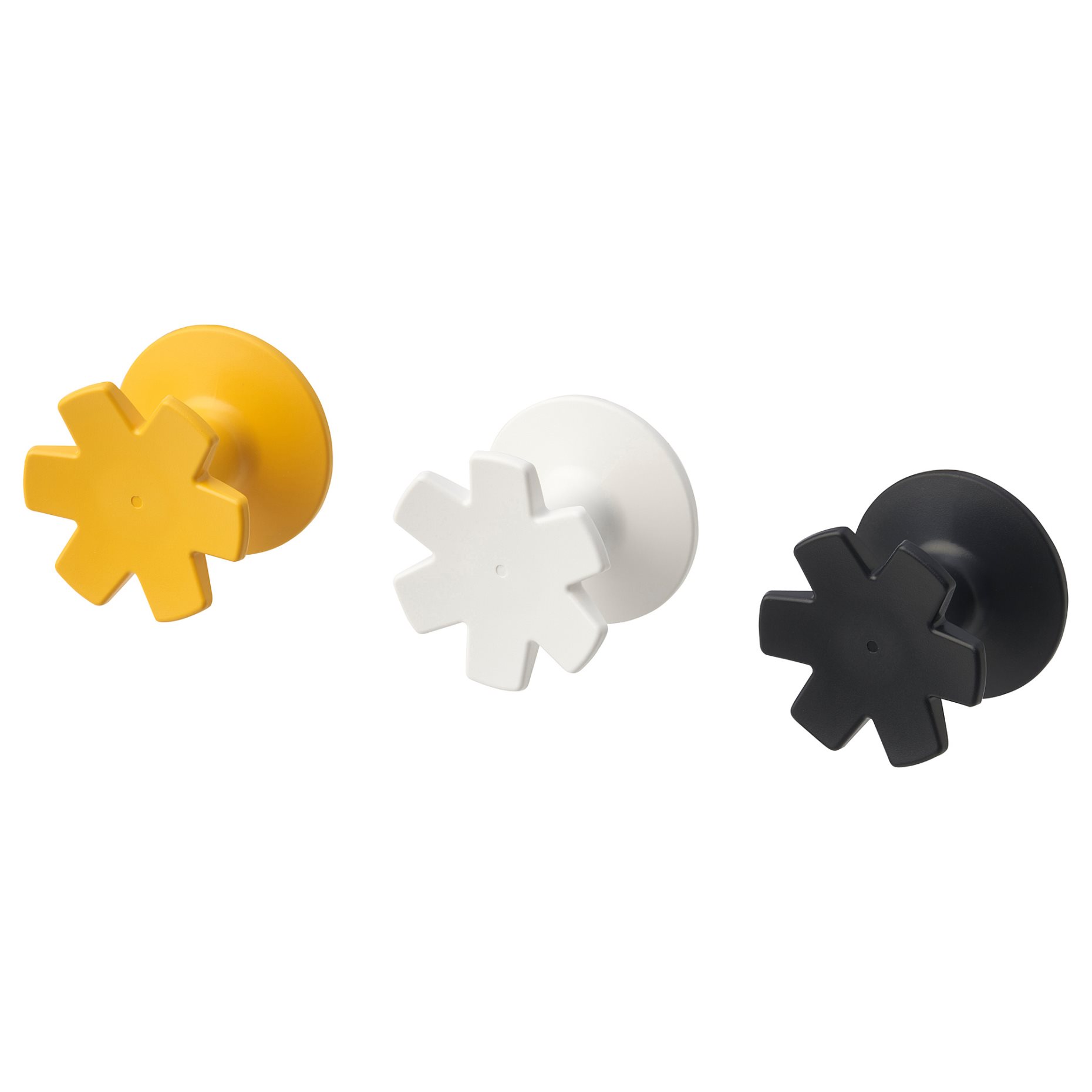 JORDBORR, hook self-adhesive/snowflake, 3 pack, 705.637.13