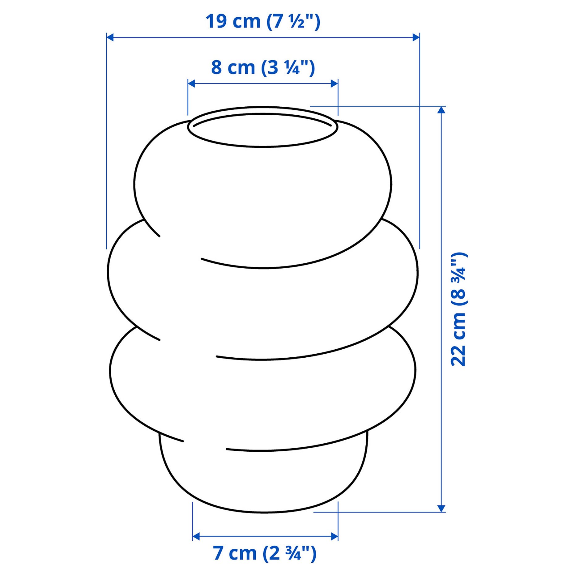 KÄLLARHALS, βάζο, 22 cm, 705.837.11
