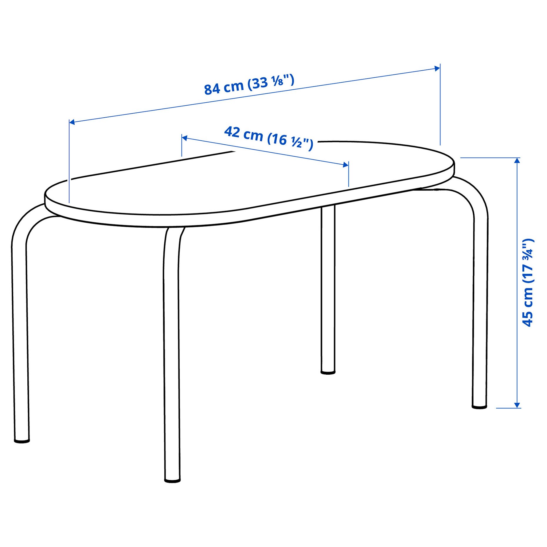 GREJSIMOJS, παιδικό τραπέζι, 84x42 cm, 705.989.63