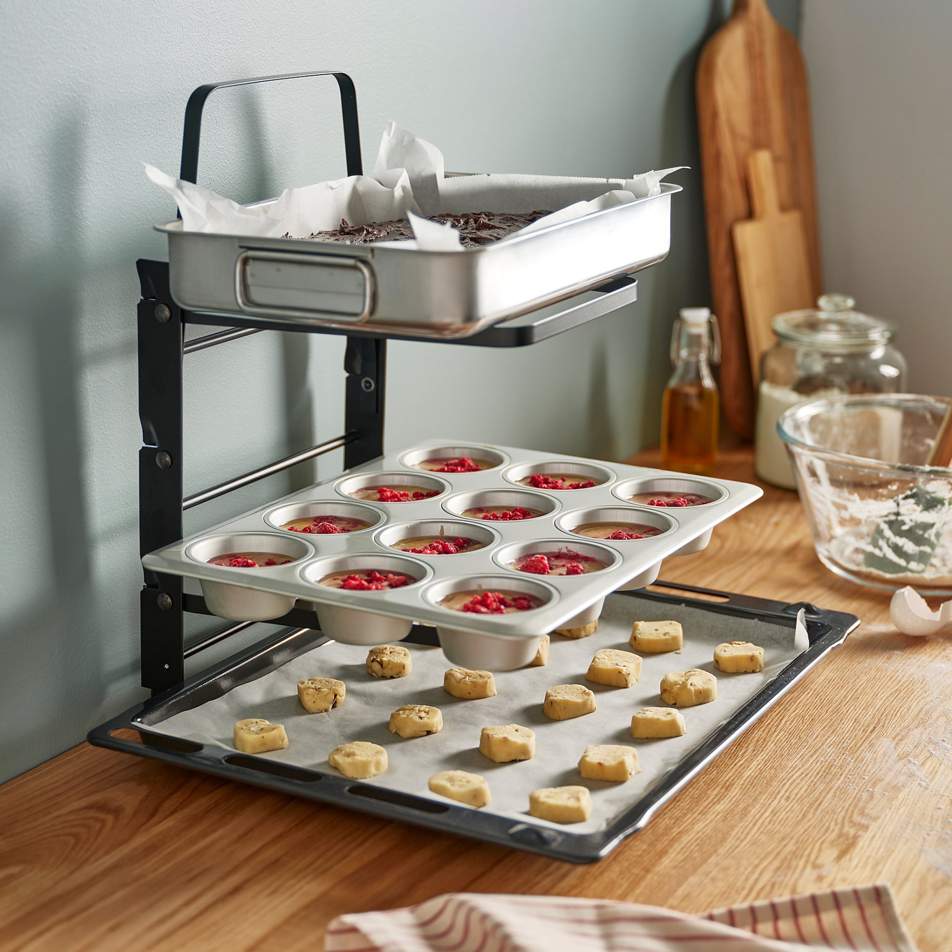 SVARTABBORRE, αναδιπλούμενο σύστημα αποθήκευσης ταψιών, 27x26x33 cm, 705.994.82