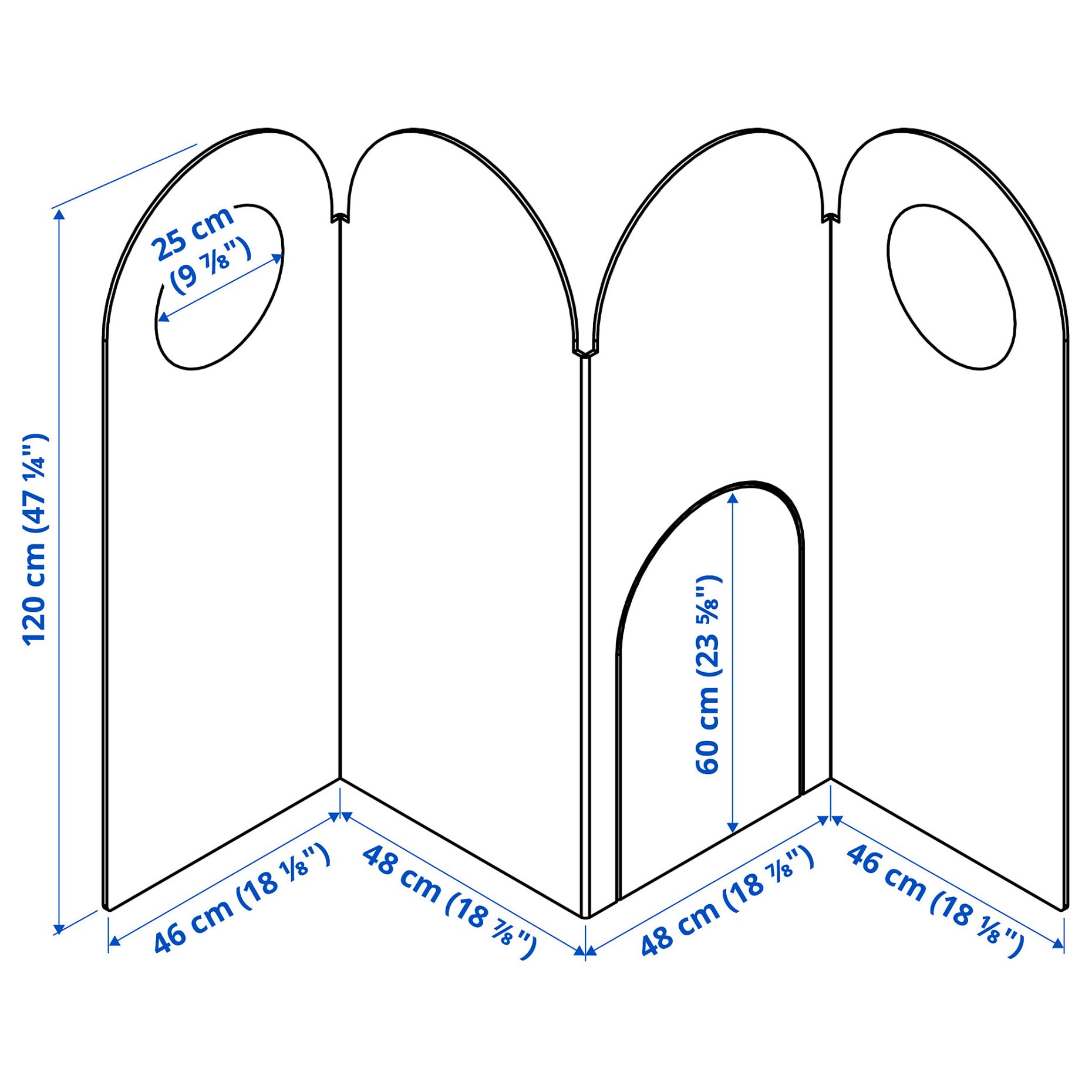 GREJSIMOJS, παραβάν, 190x120 cm, 706.031.82