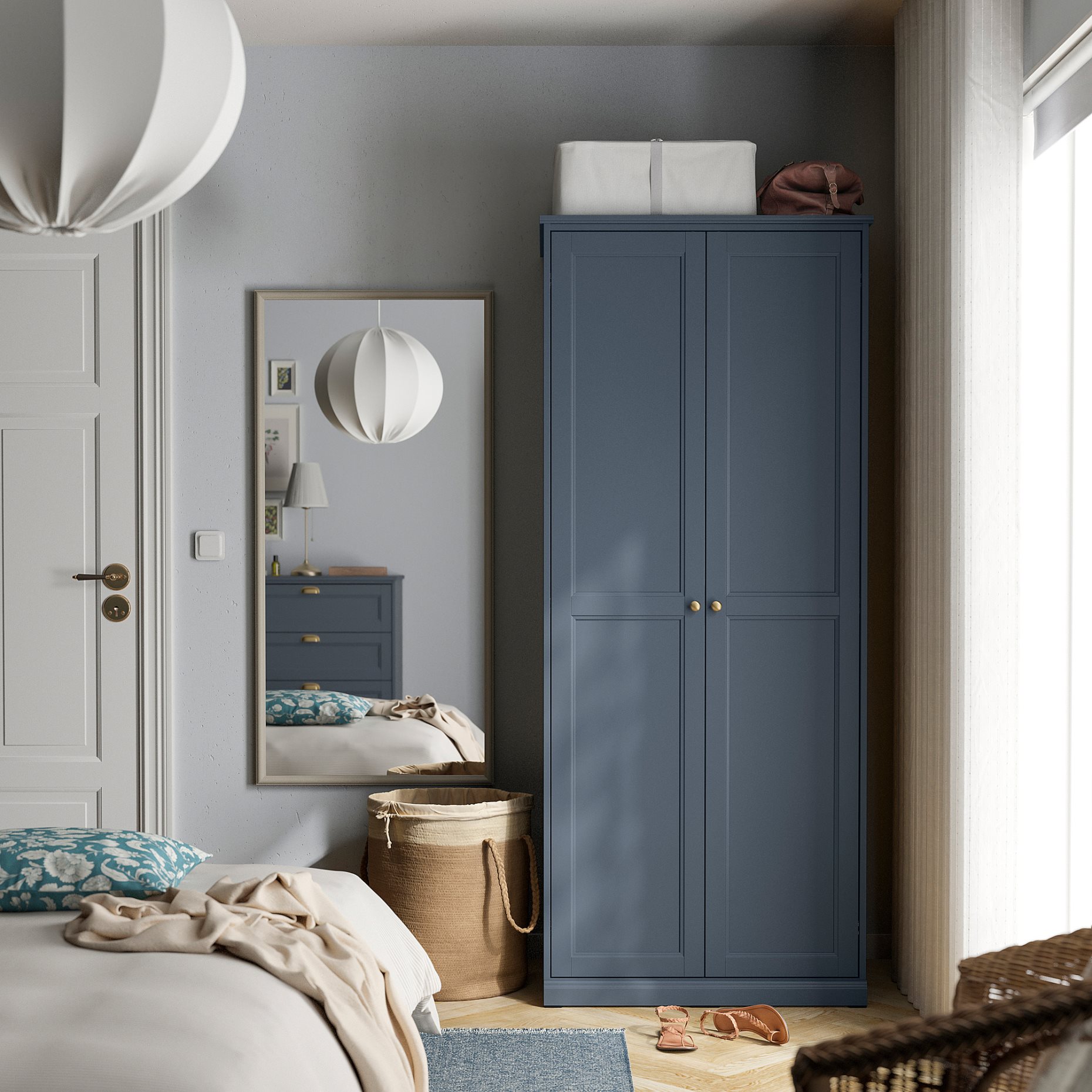 FÅGELFJÄLLET, wardrobe with 2 doors, 82x60x194 cm, 706.116.29