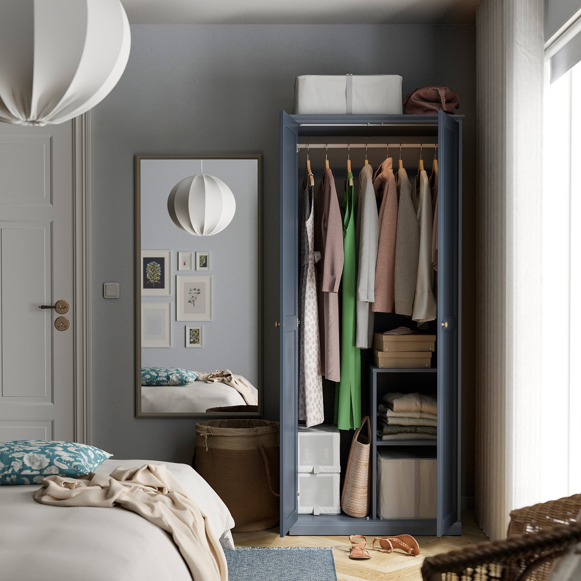 FÅGELFJÄLLET, wardrobe with 2 doors, 82x60x194 cm, 706.116.29