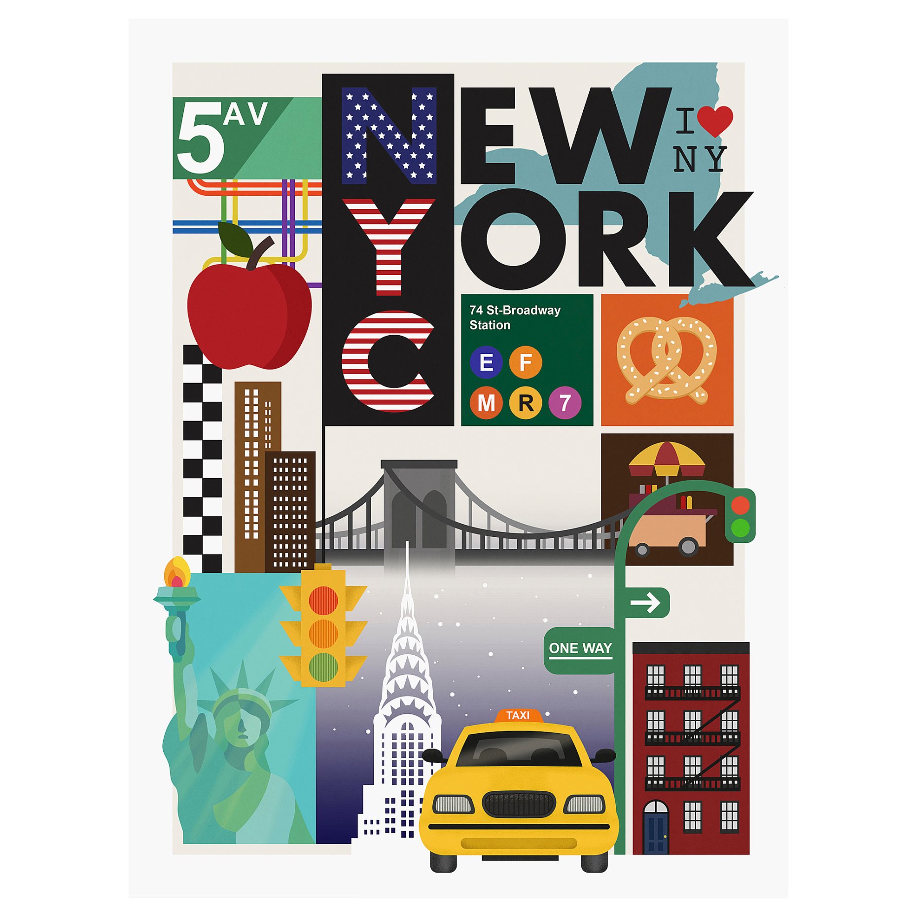 PJÄTTERYD, picture/New York, 30x40 cm, 706.187.82