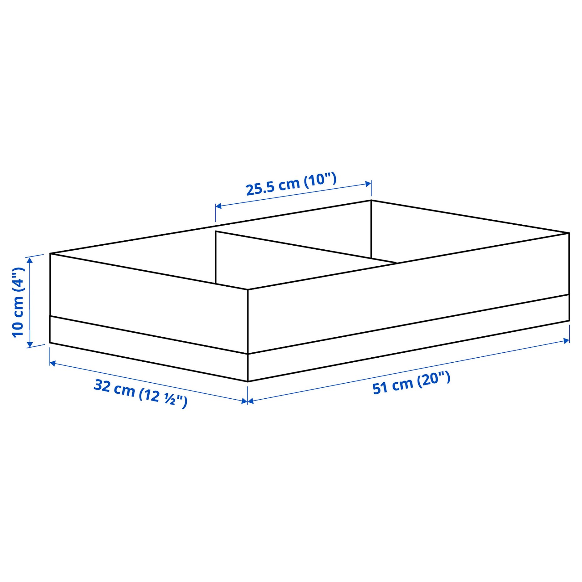 STUK, box with compartments, 32x51x10 cm, 706.215.29