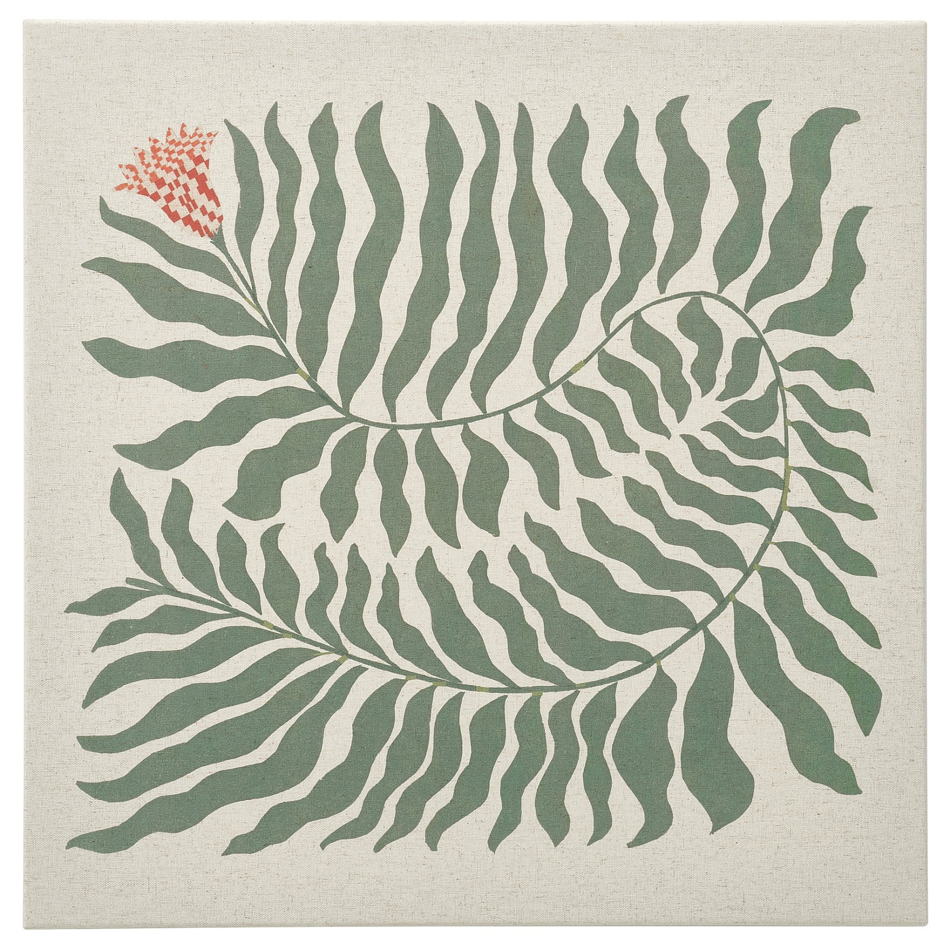 GRÖNMES, πίνακας/καρό λουλούδι, 56x56 cm, 706.240.09