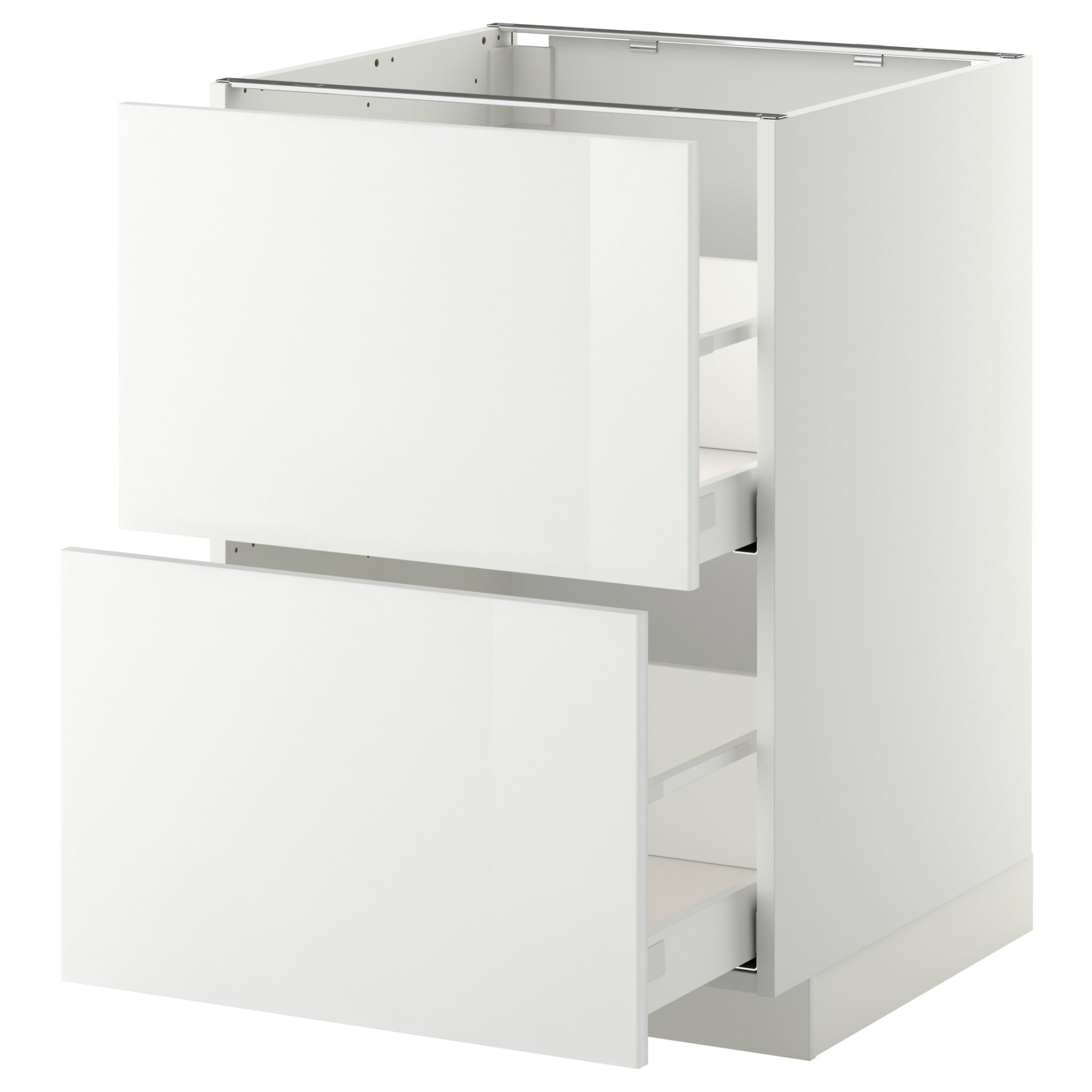 METOD/MAXIMERA, base cabinet 2 fronts/2 high drawers, 791.044.29