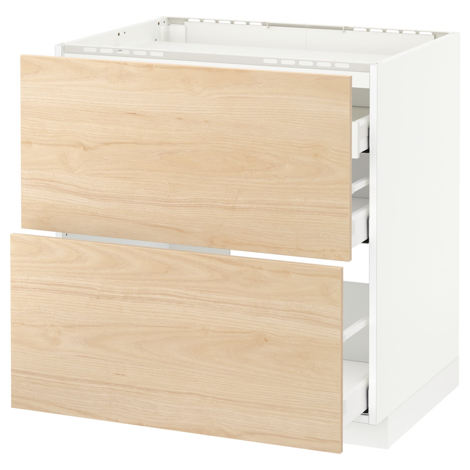 METOD/MAXIMERA, base cabinet for hob/2 fronts/3 drawers, 792.161.96