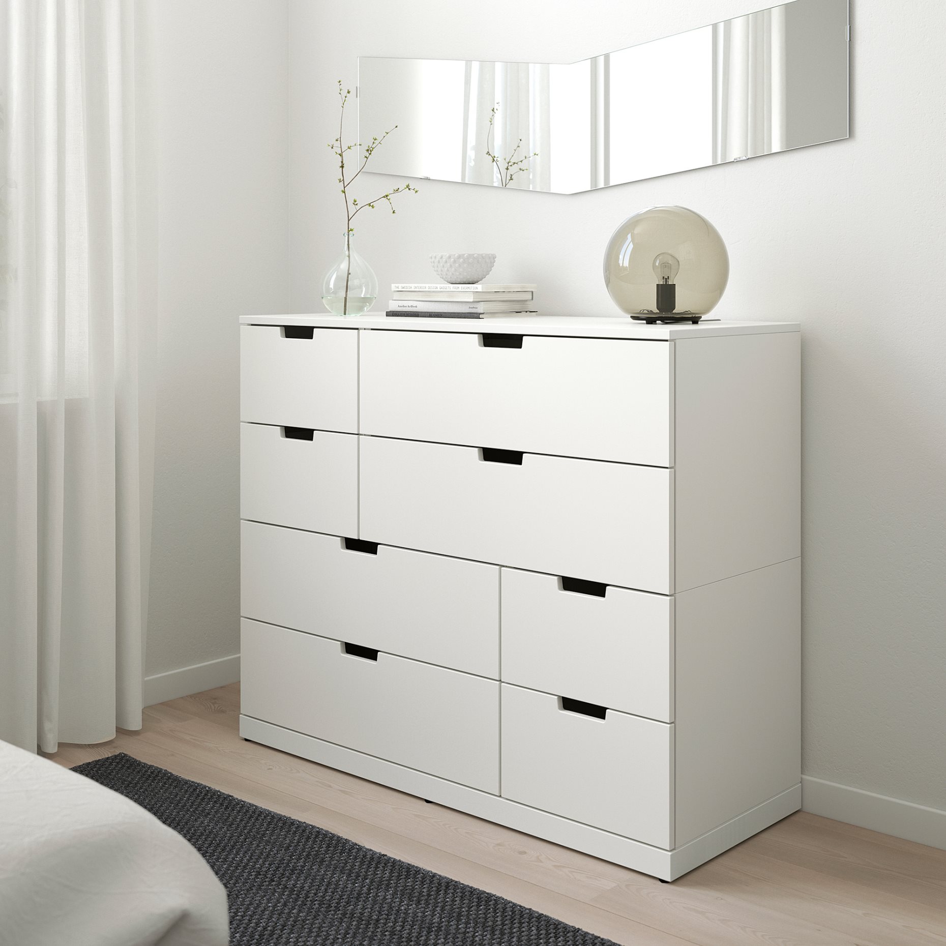 NORDLI, συρταριέρα με 8 συρτάρια, 120X99 cm, 792.395.03
