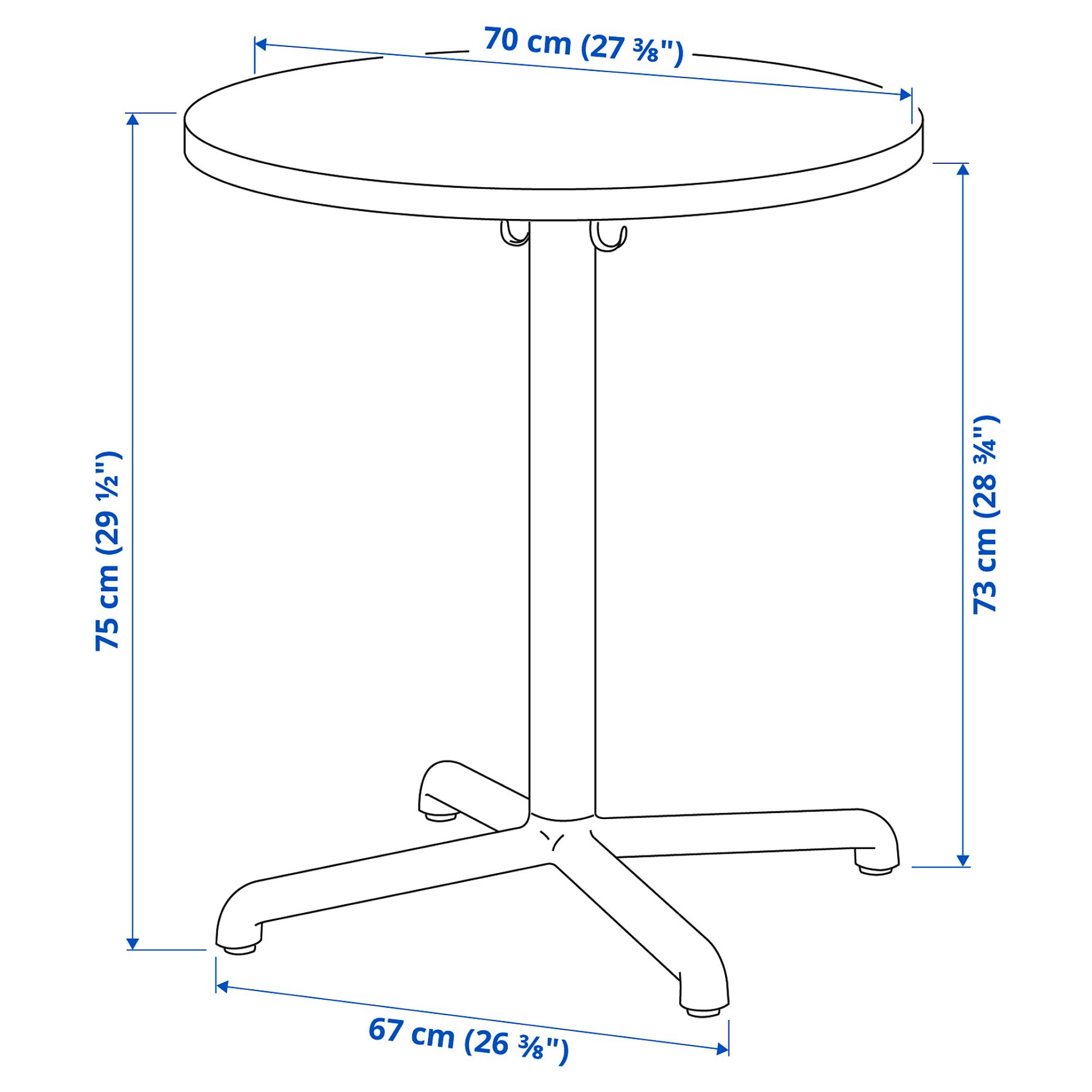 STENSELE, table, 70 cm, 792.882.30