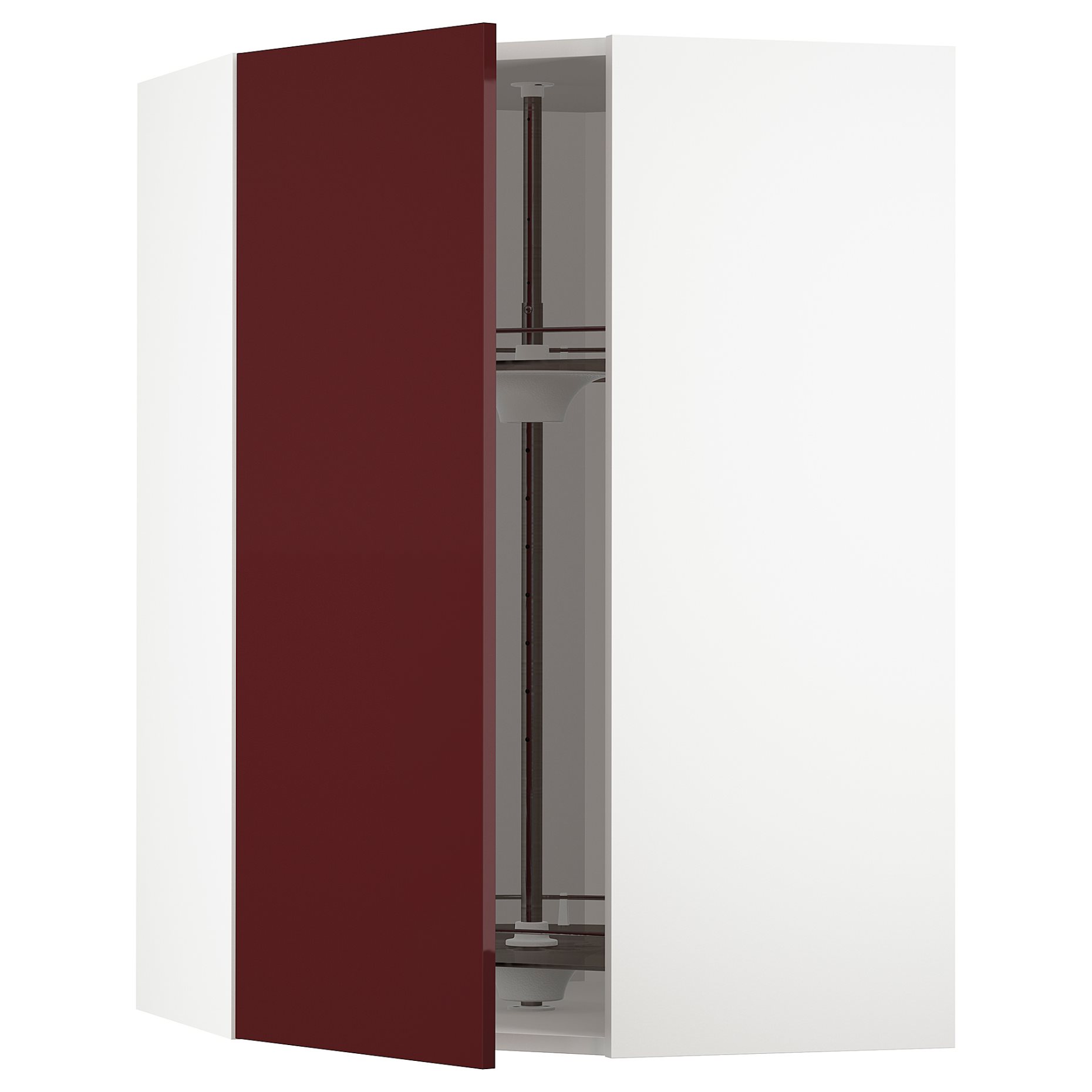 METOD, γωνιακό ντουλάπι τοίχου με καρουζέλ, 68x100 cm, 793.269.44