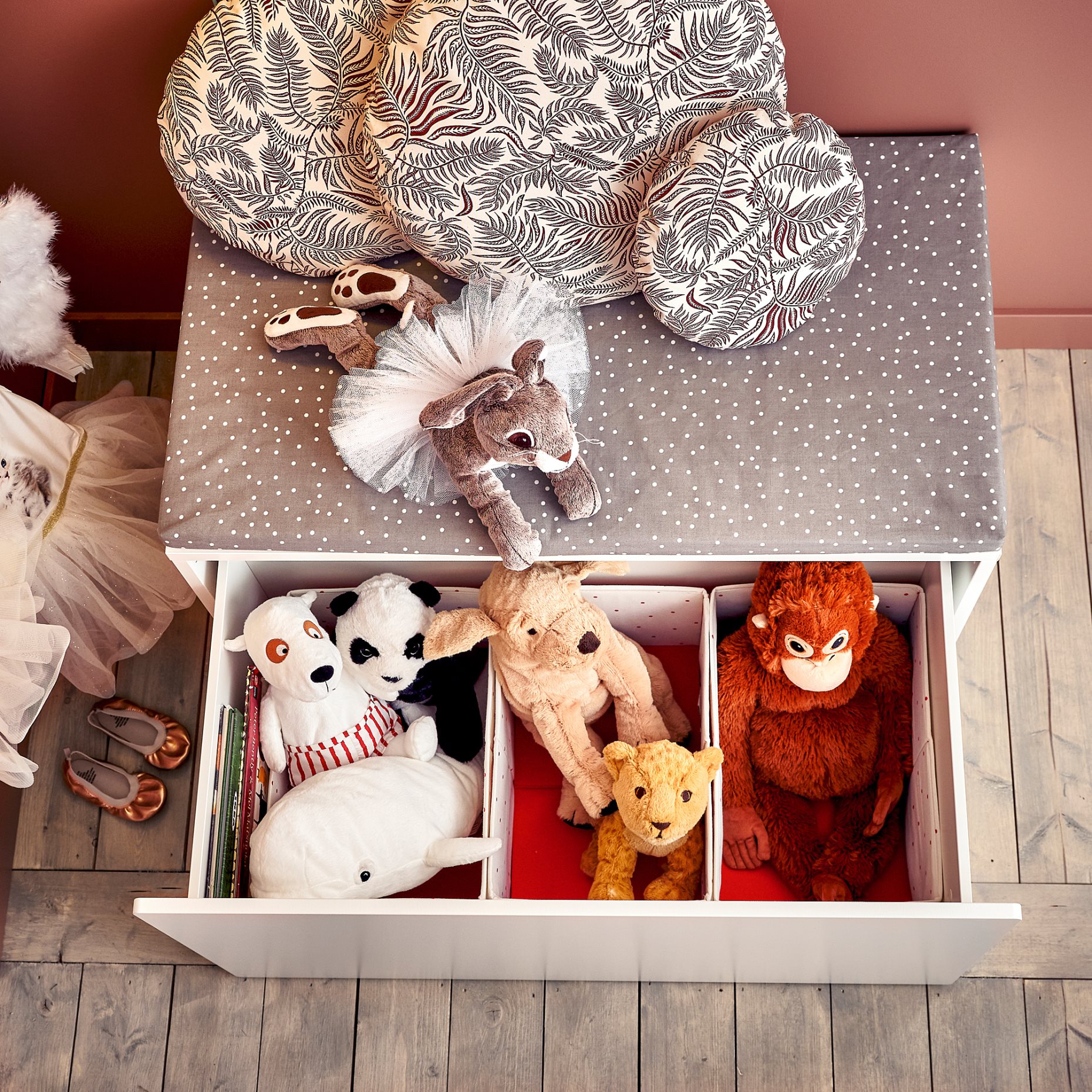 SMÅSTAD, πάγκος με αποθήκευση παιχνιδιών, 90x52x48 cm, 793.891.54