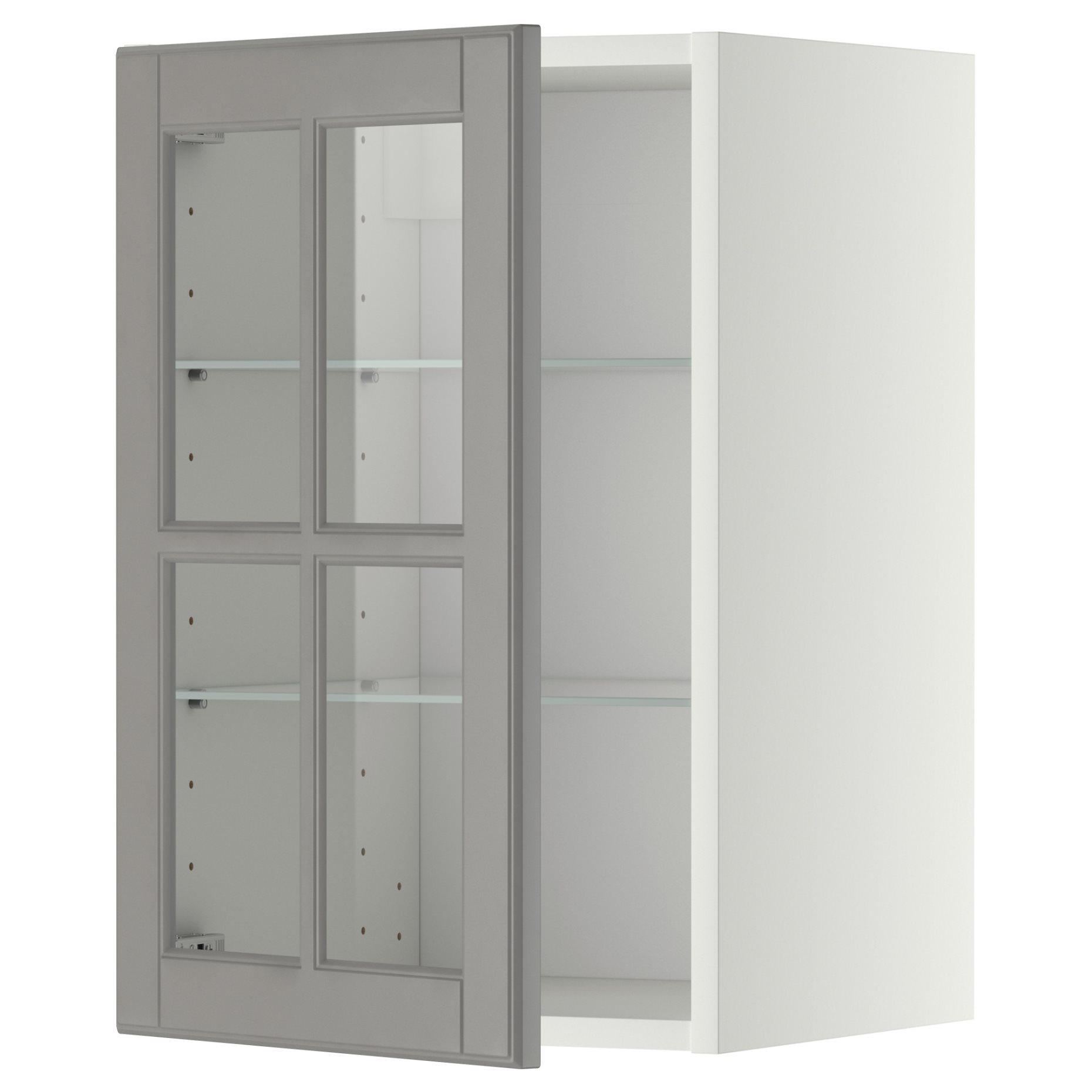 METOD, wall cabinet with shelves/glass door, 40x60 cm, 793.949.52