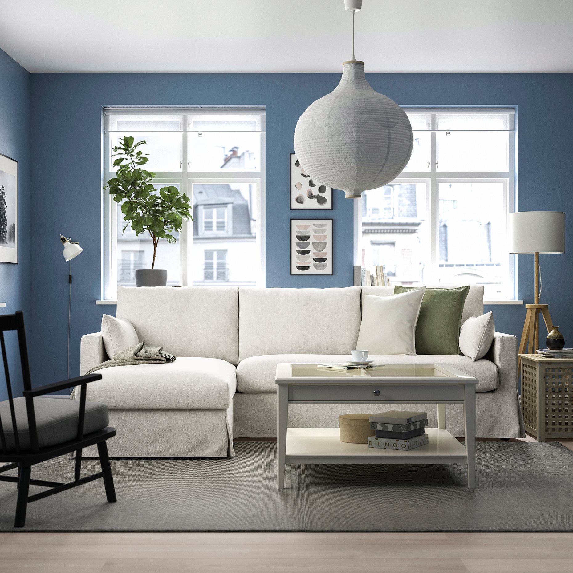 HYLTARP, 3θέσιος καναπές με σεζλόνγκ, αριστερά, 794.896.86