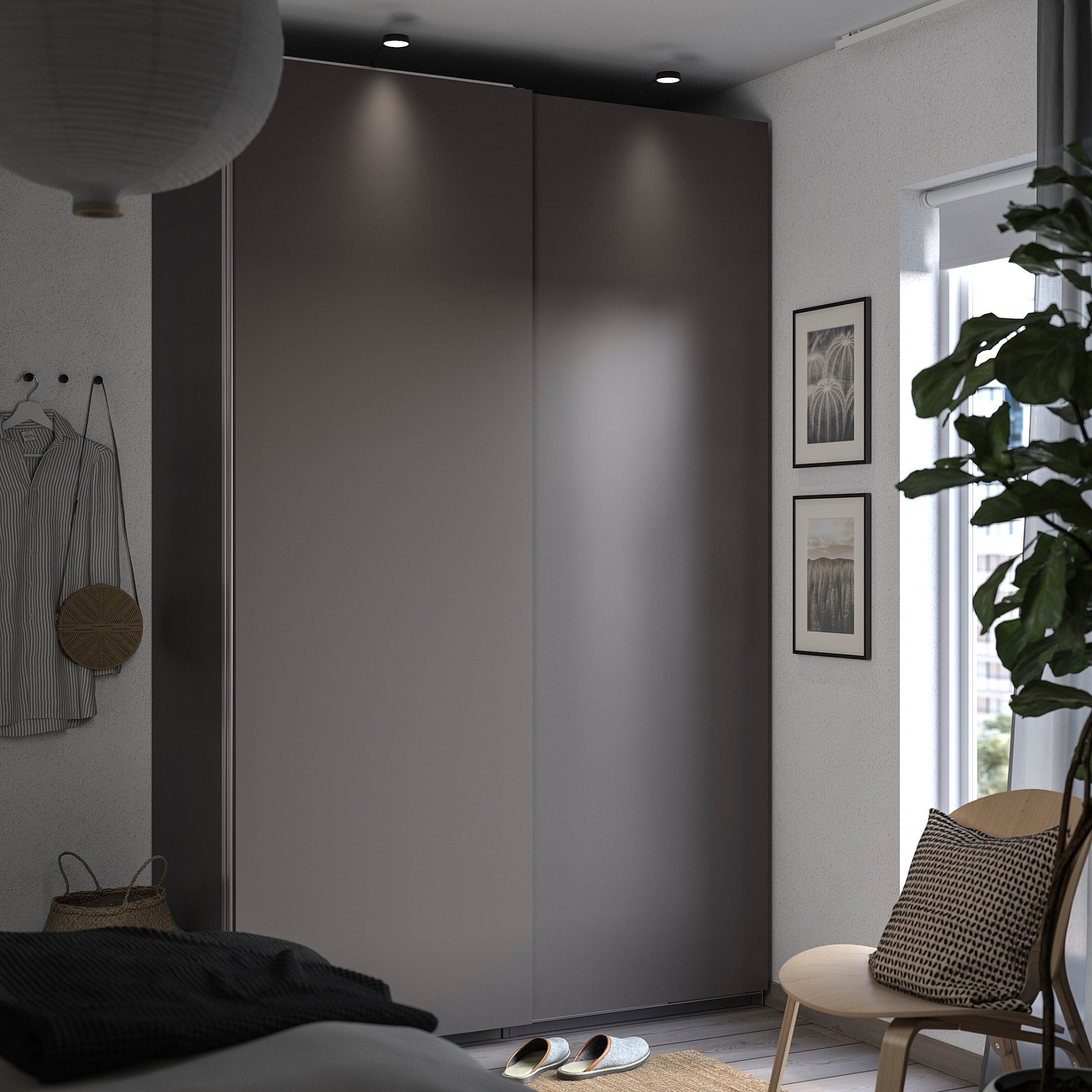 PAX/HASVIK, ντουλάπα με συρόμενες πόρτες, 150x66x236 cm, 795.028.00