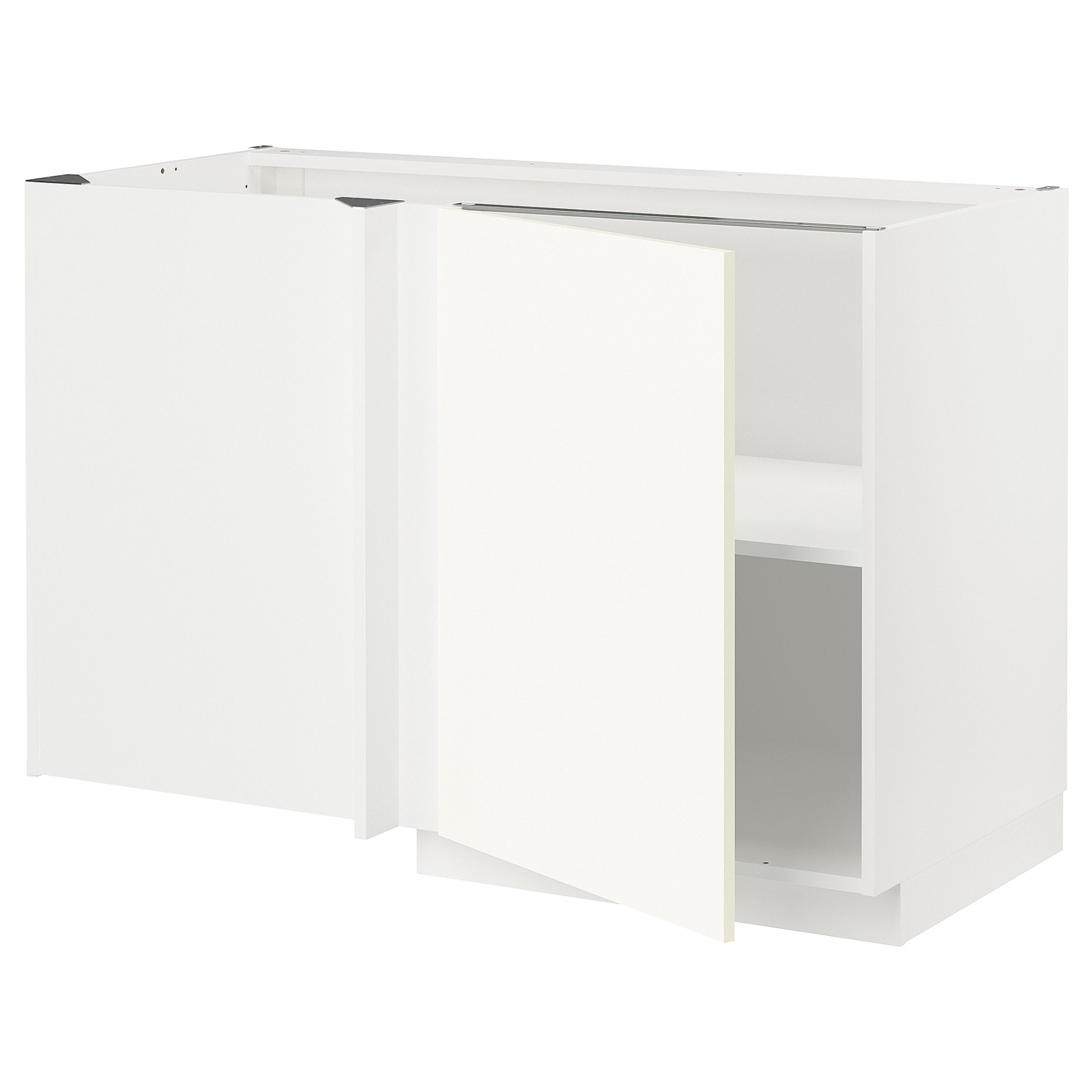 METOD, corner base cabinet with shelf, 128x68 cm, 795.072.37