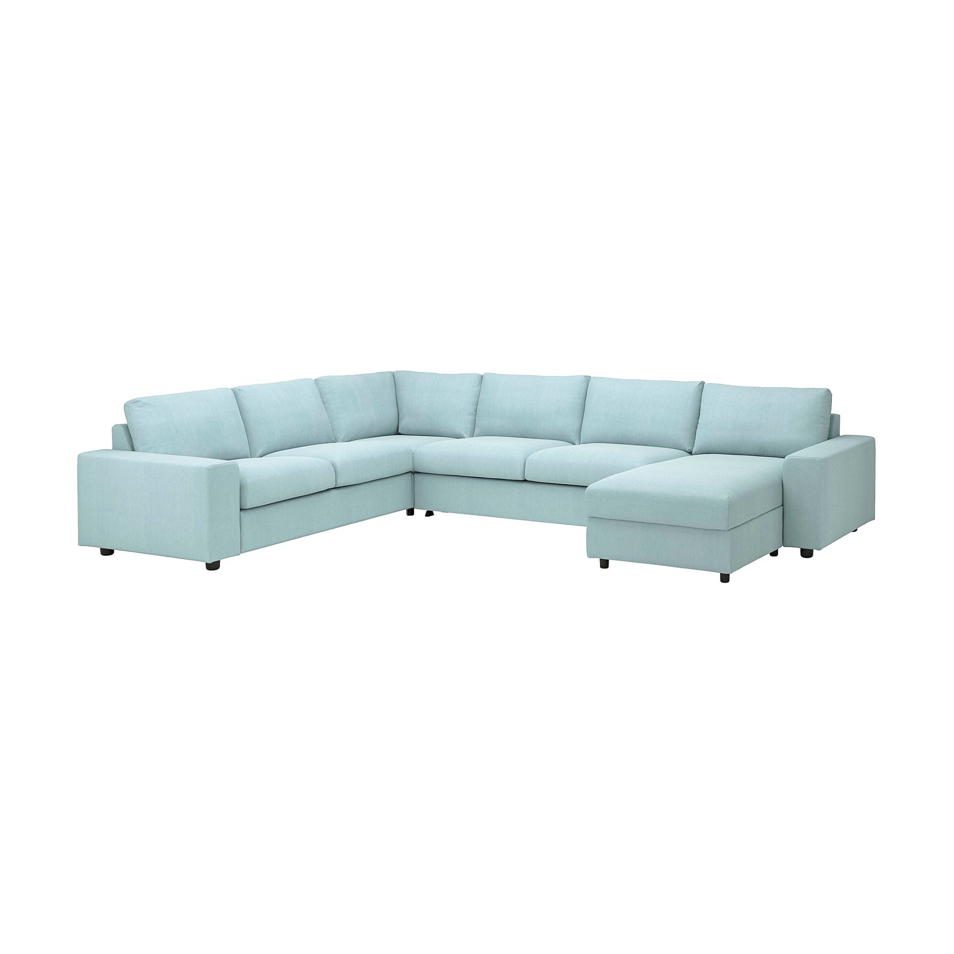 VIMLE, corner sofa-bed with wide armrests, 5-seat with chaise longue, 795.371.83