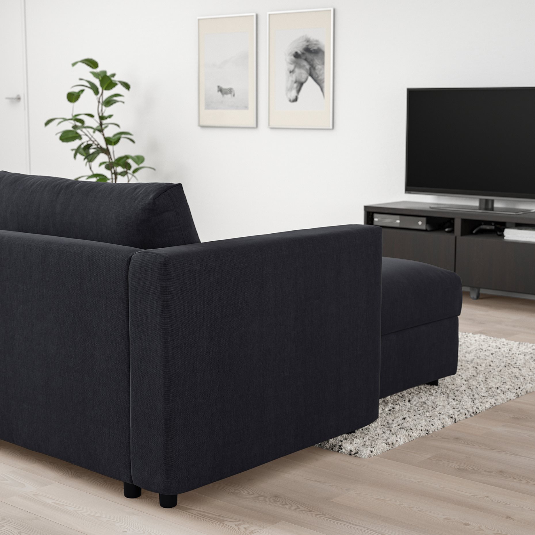 VIMLE, 3-seat sofa-bed with chaise longue, 795.372.15
