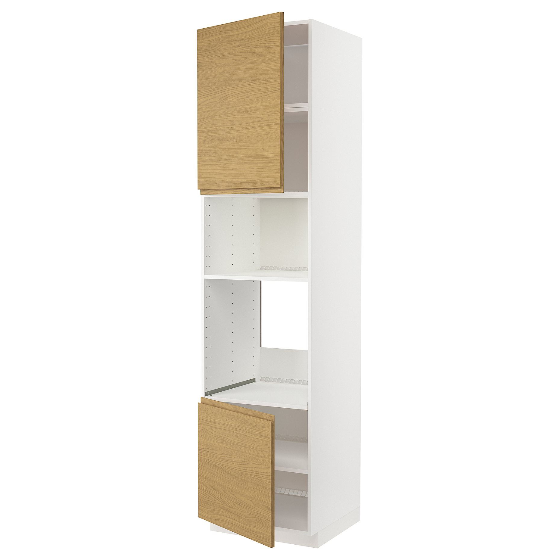 METOD, high cabinet for oven/microwave with 2 doors/shelves, 60x60x240 cm, 795.391.01