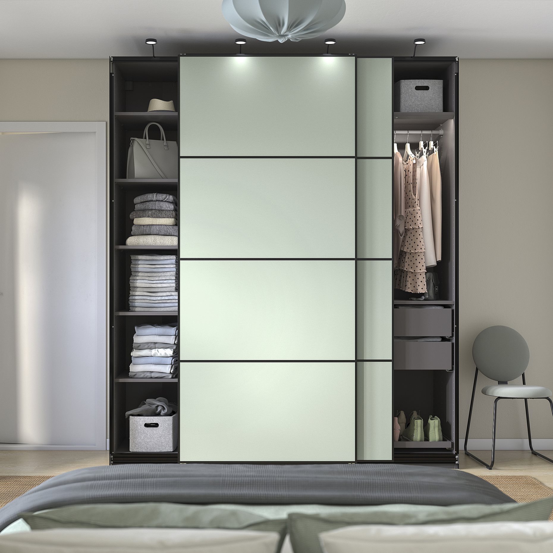 PAX/MEHAMN, wardrobe combination, 200x66x236 cm, 795.517.58