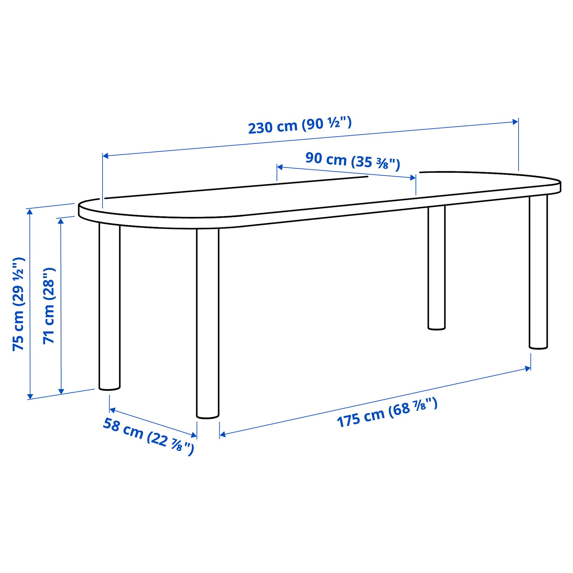 STOCKHOLM 2025, τραπέζι, 230x90 cm, 795.799.84
