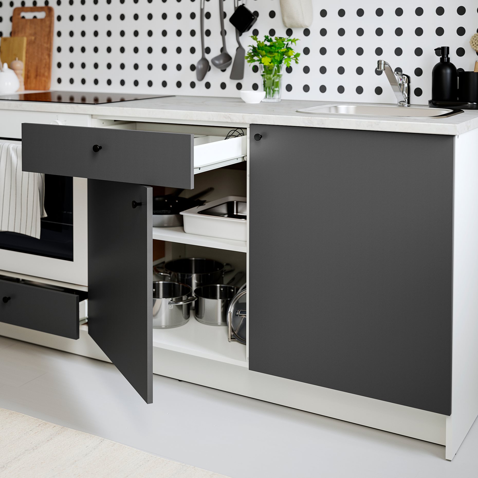 PAX/KAMMAR/GRIM, kitchen, 180x61x220 cm, 795.811.14