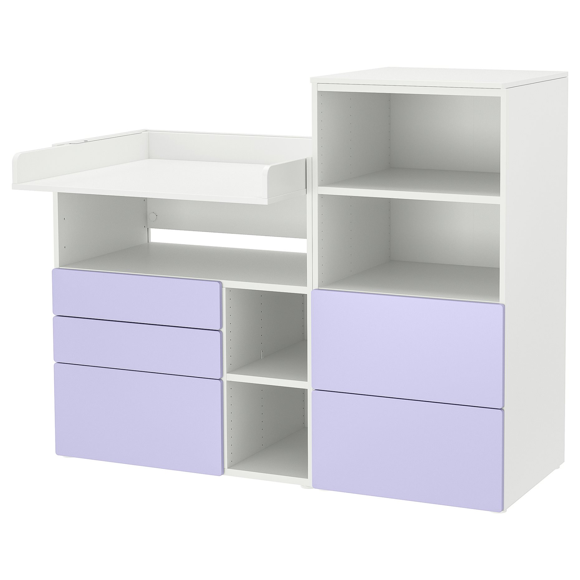 SMASTAD/PLATSA, changing table with bookcase, 150x79x123 cm, 795.832.31