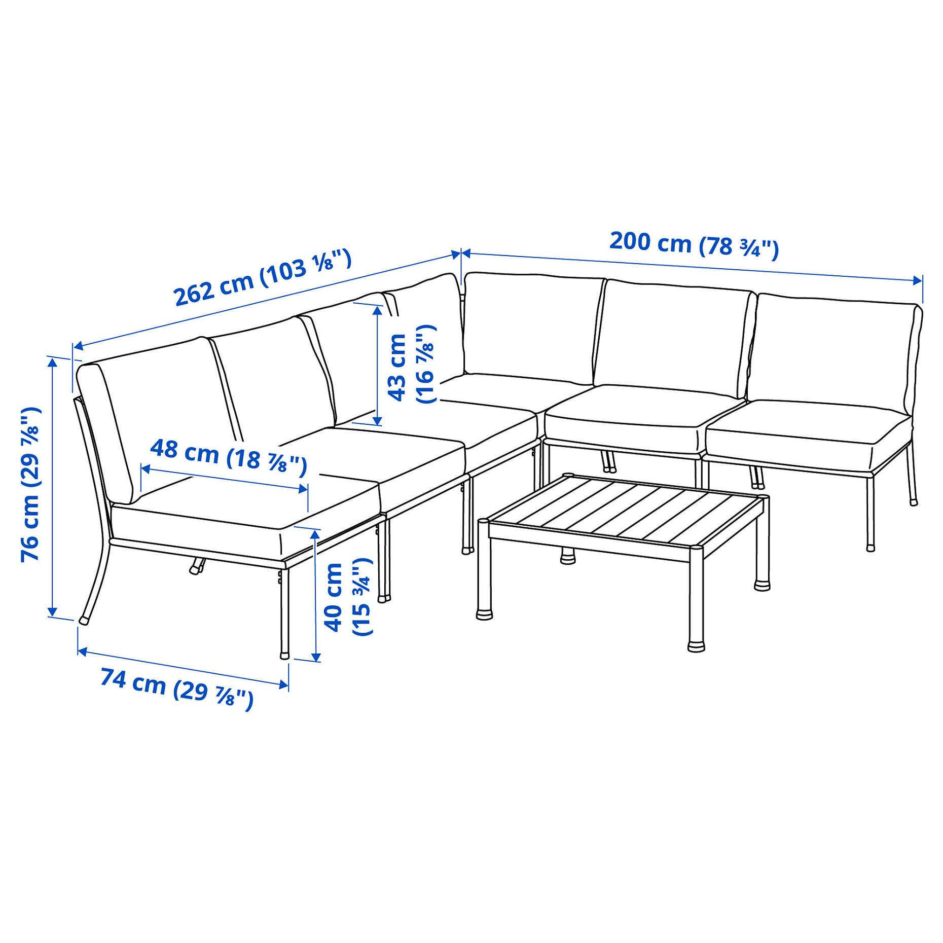 5-seat conversation set, outdoor, 795.856.78