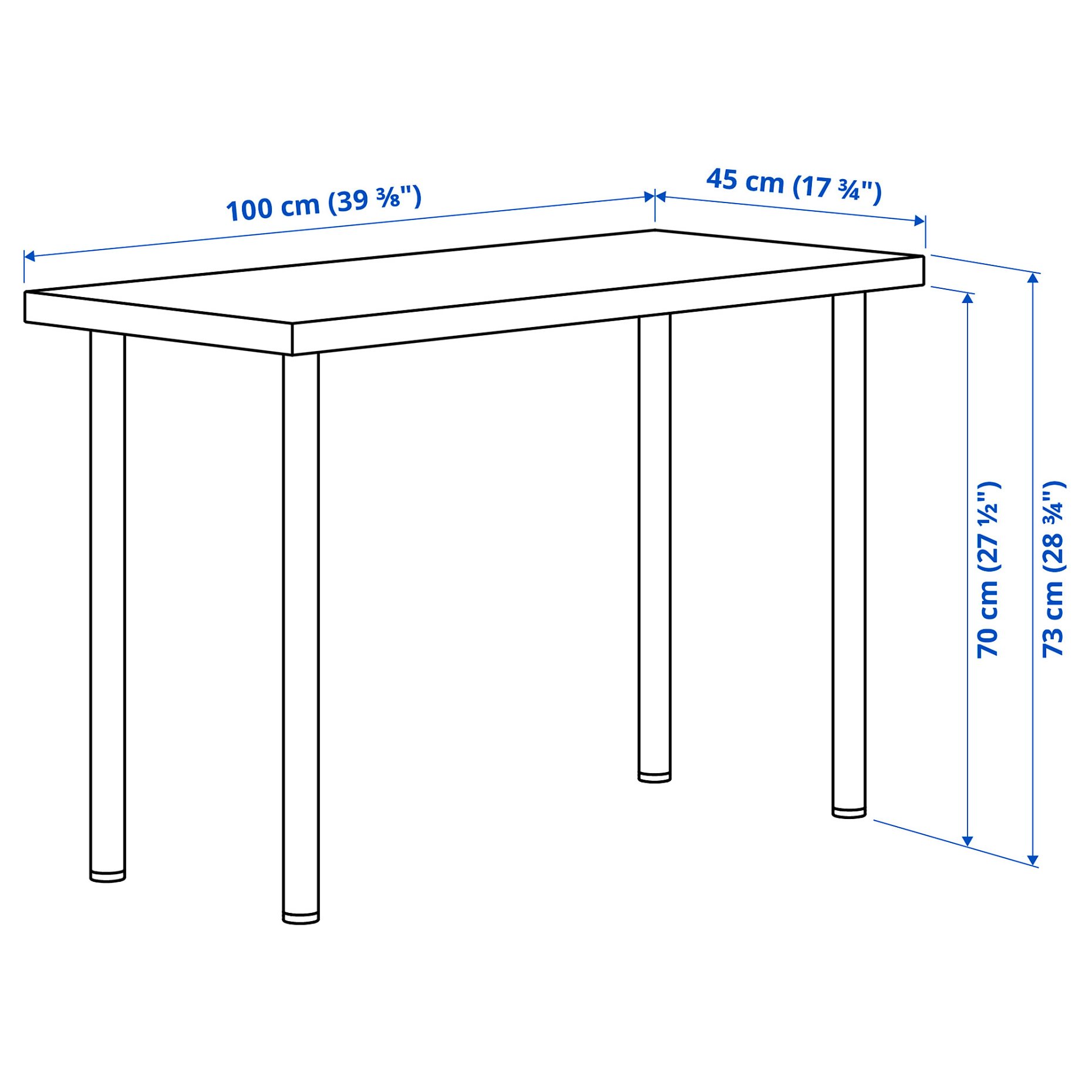LINNMON/ADILS, table, 100x45 cm, 795.902.17