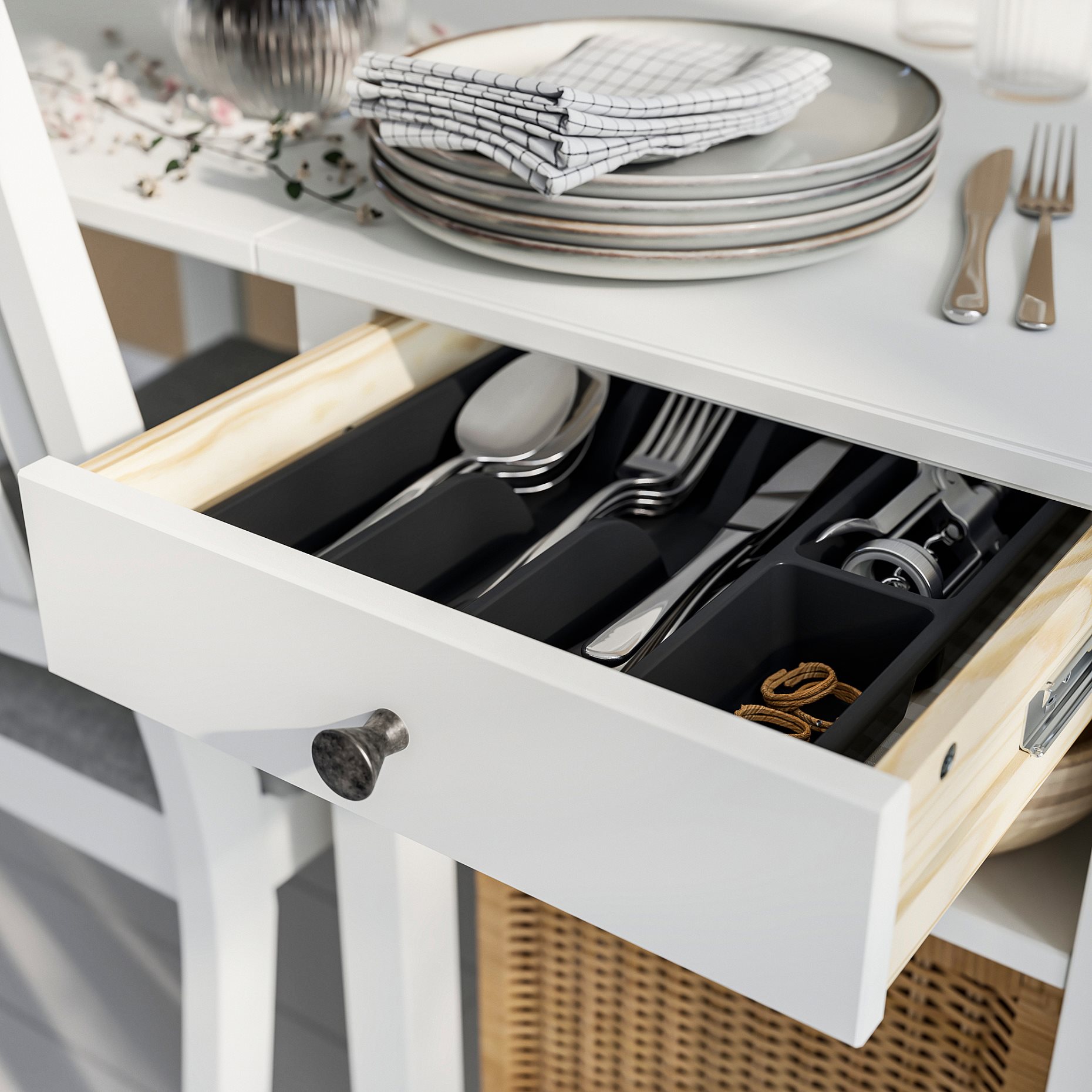 NÄSINGE/NÄSINGE, τραπέζι και 2 καρέκλες, 48/104/159x85 cm, 795.969.45