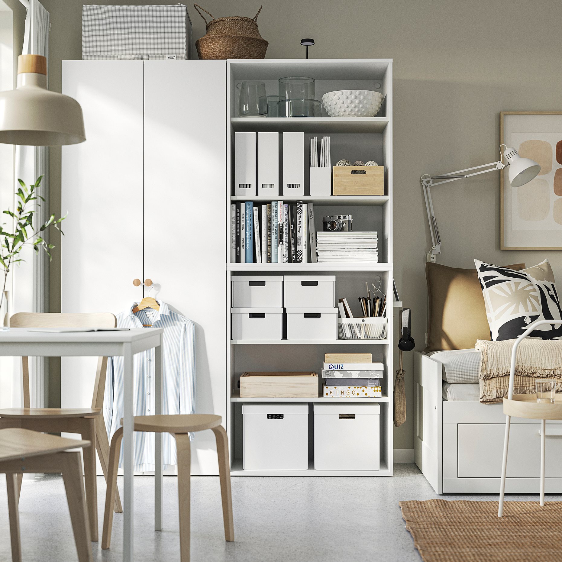 LASTARE, wardrobe combination, 160x42x200 cm, 796.035.59