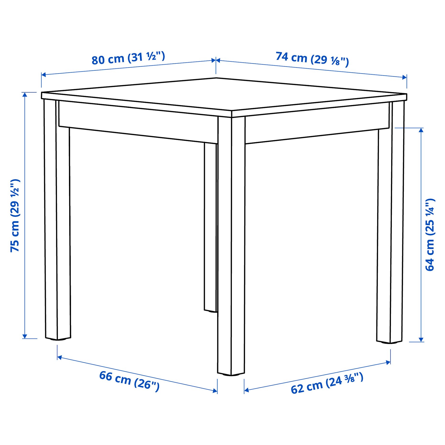 ÅLHULT / ÅLHULT, table and 2 chairs, 80x74 cm, 796.100.98