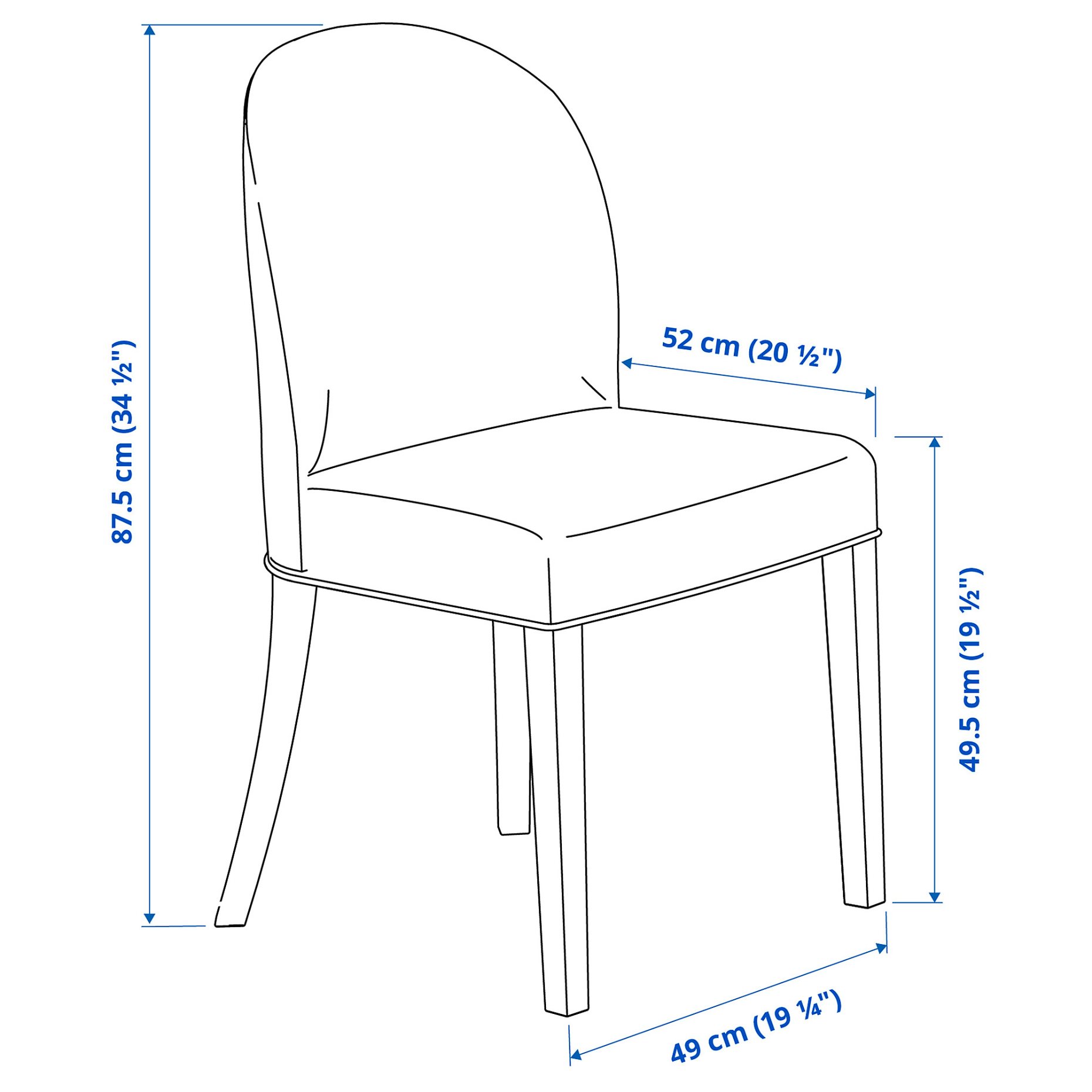 ROSENTORP, table and 4 chairs, 155/215x87 cm, 796.101.40