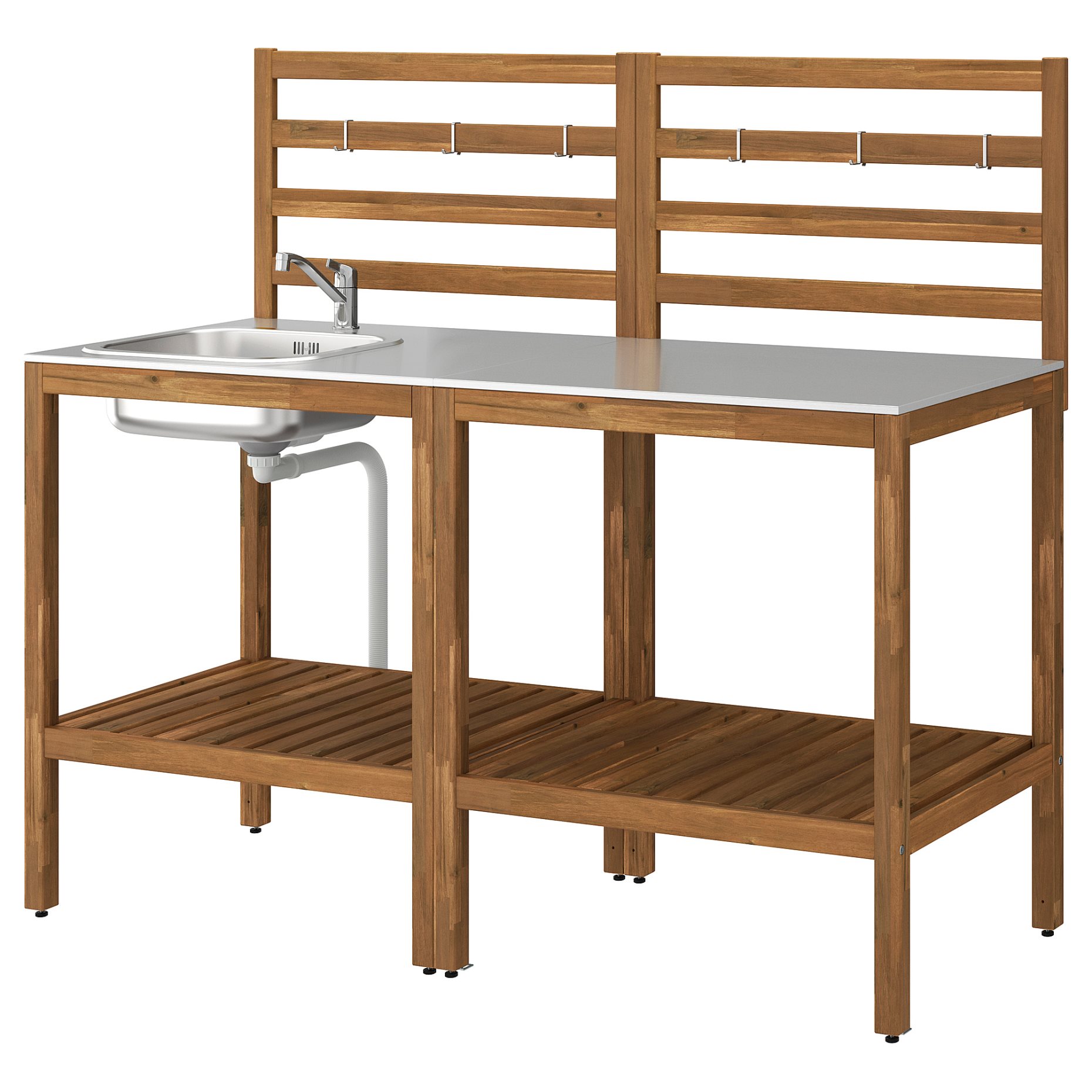 NÄMMARÖ, μονάδα κουζίνας με νεροχύτη εξωτερικού χώρου, 160x62 cm, 796.155.24