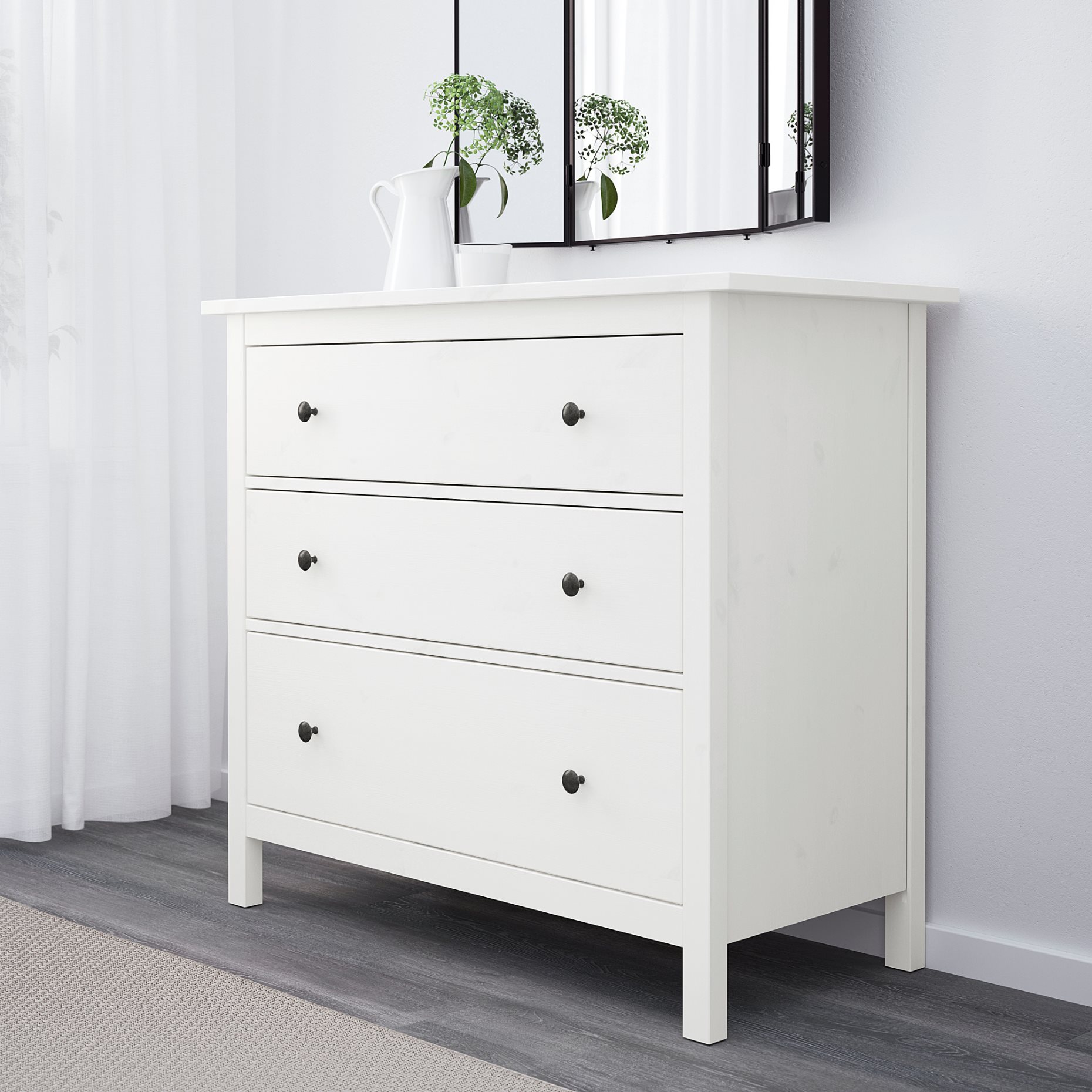 HEMNES, συρταριέρα με 3 συρτάρια, 804.247.45