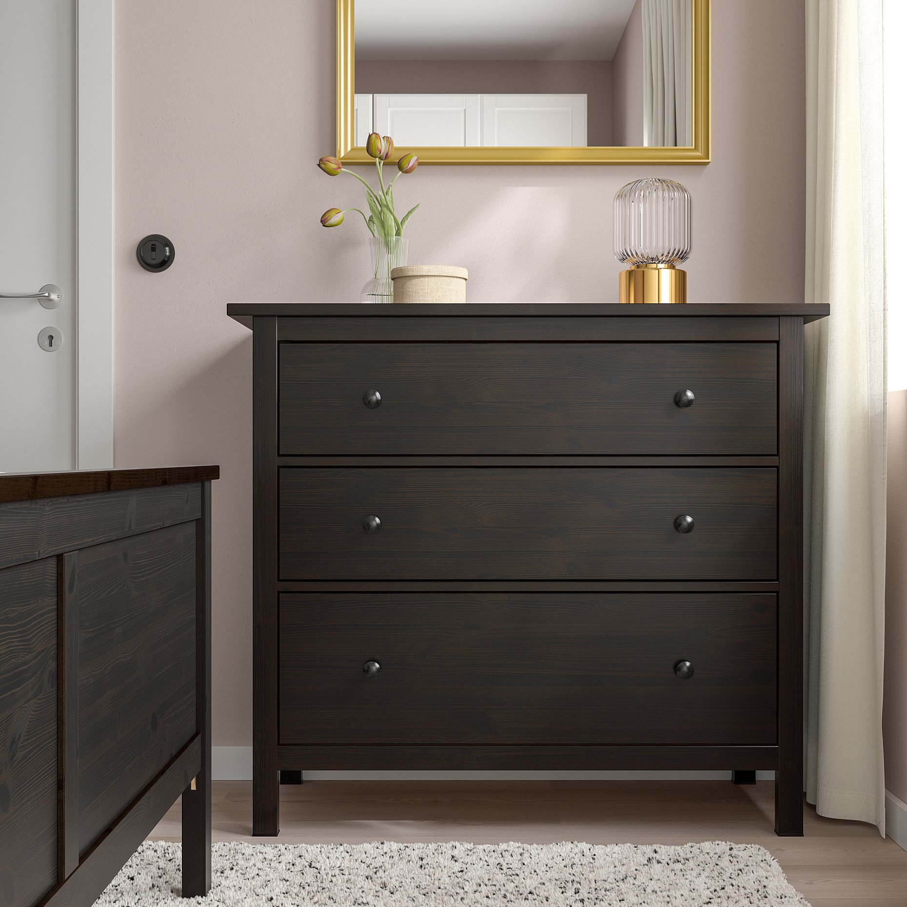 HEMNES, συρταριέρα με 3 συρτάρια, 804.247.50