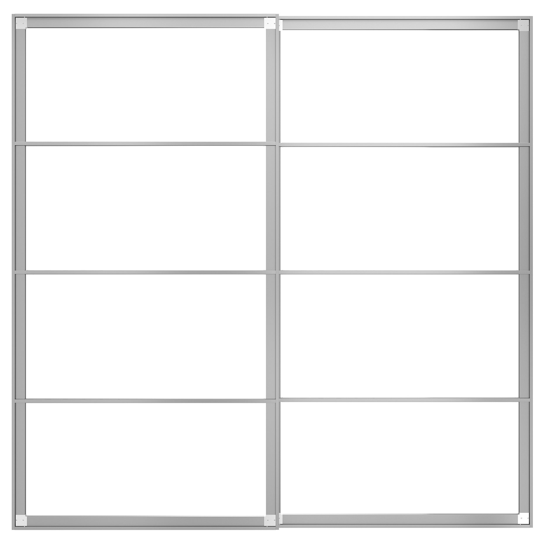 PAX, pair of sliding door frames with rail, 200x201 cm, 804.581.89