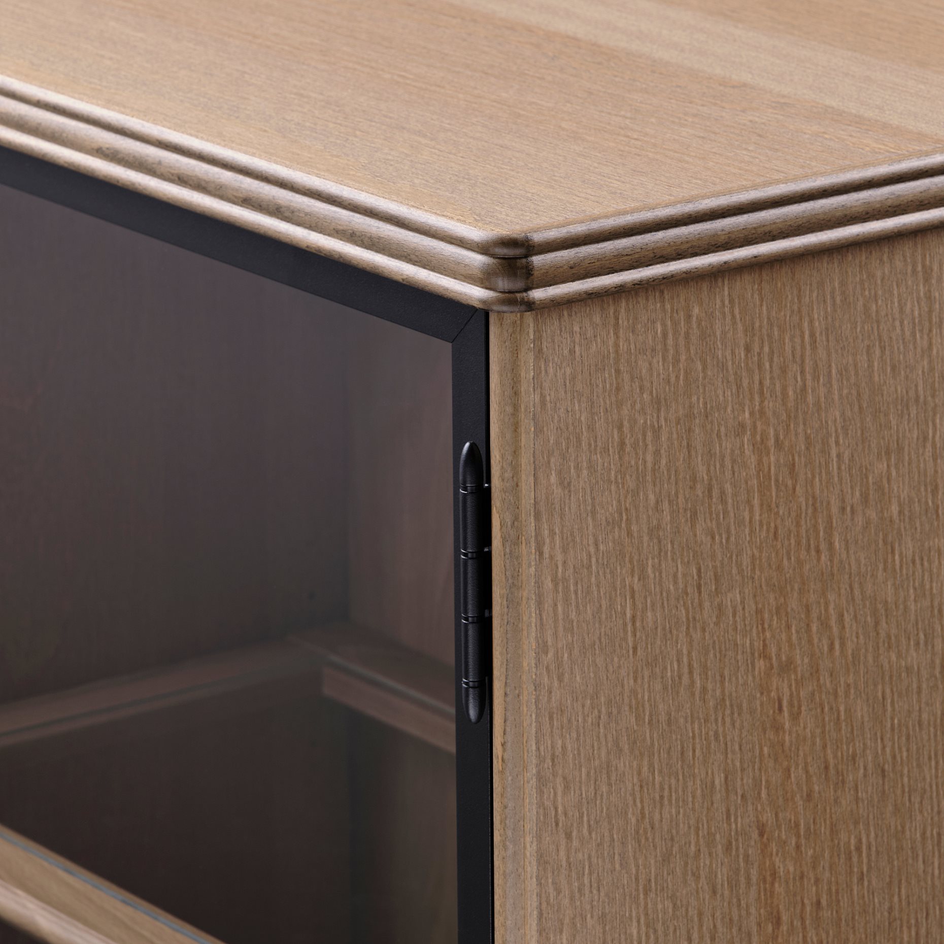 LANESUND, glass-door cabinet, 121x37x152 cm, 804.665.56