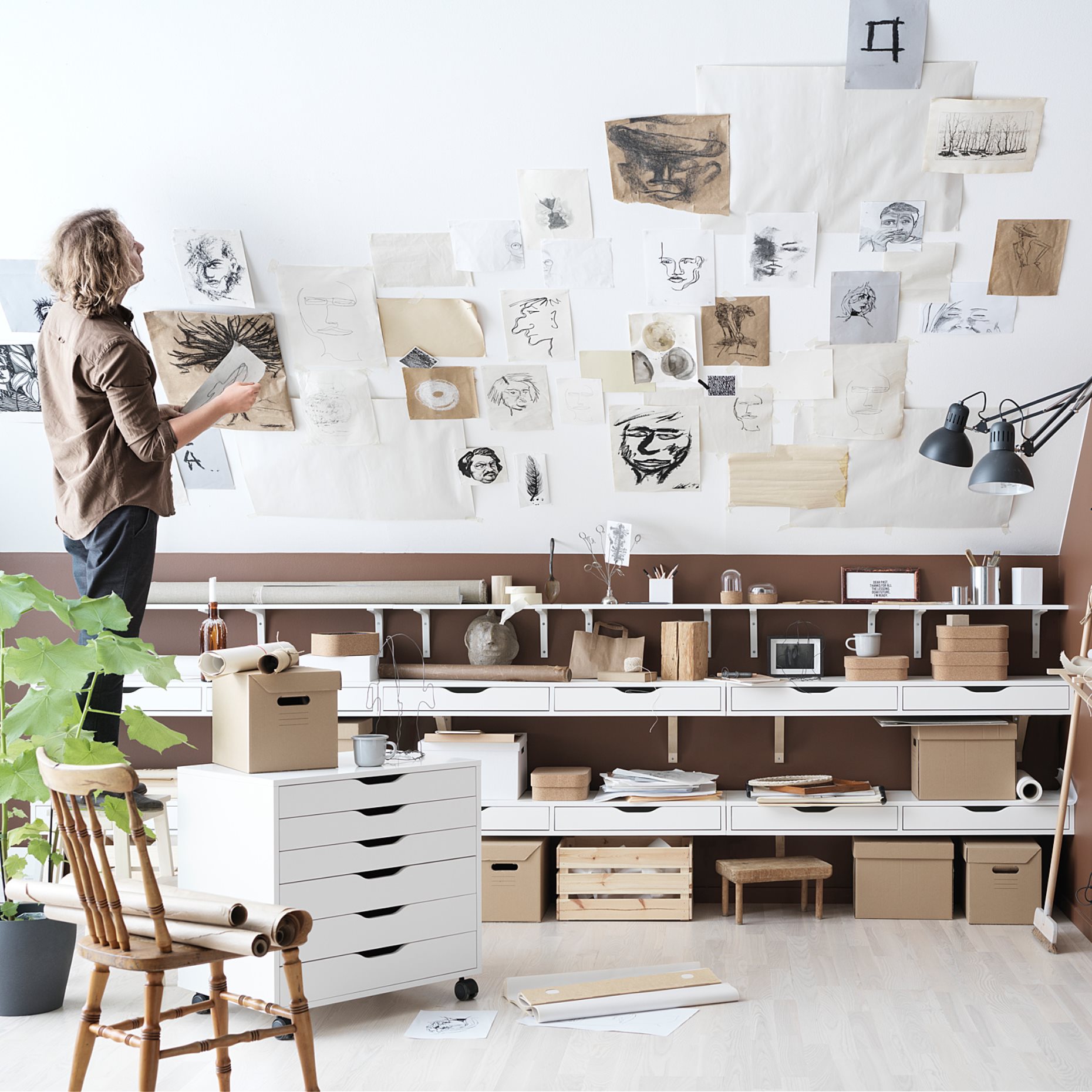 ALEX, συρταριέρα με ροδάκια, 67x66 cm, 804.854.23