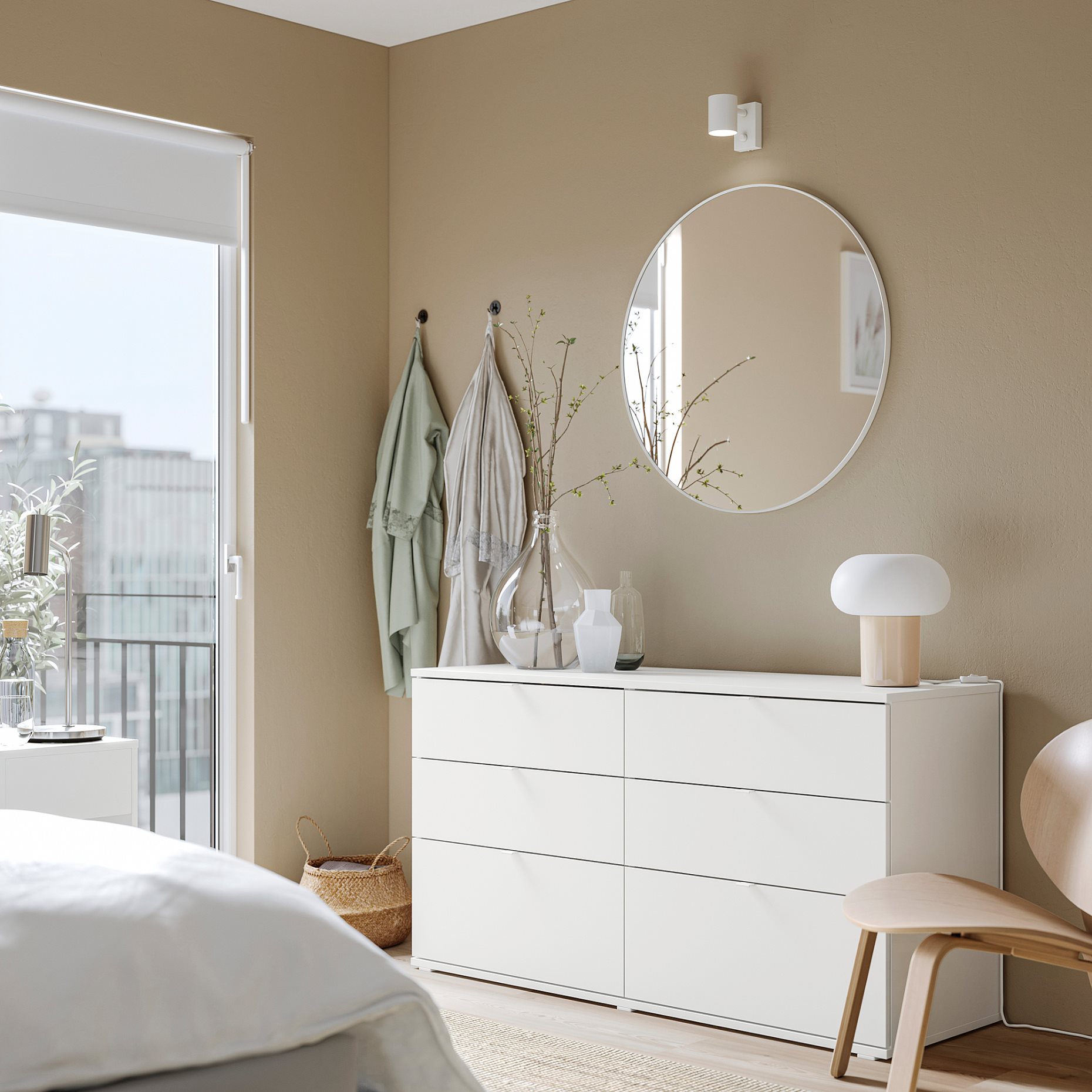 VIHALS, συρταριέρα με 6 συρτάρια, 140x47x70 cm, 804.901.13