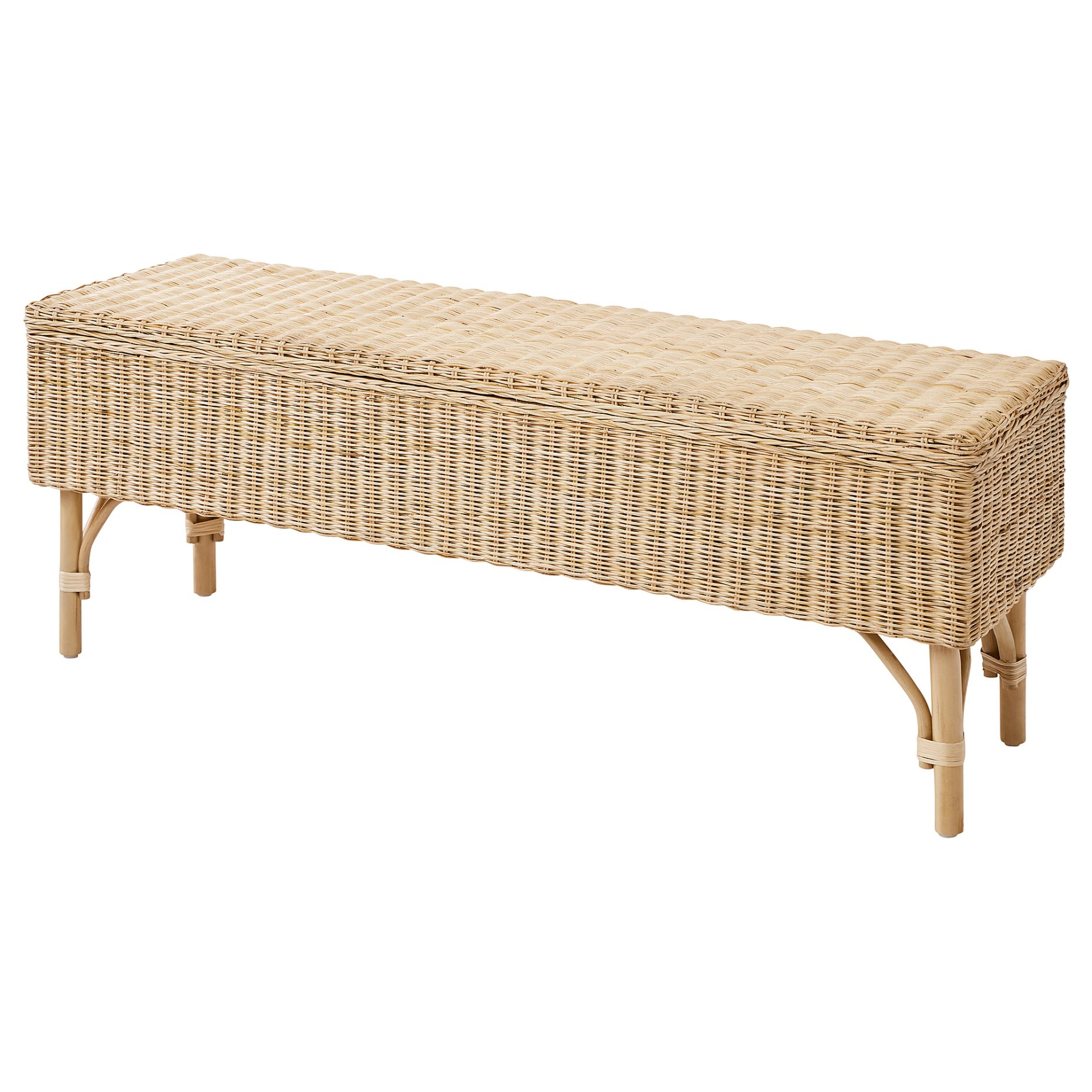 TOLKNING, bench with storage/handmade, 120 cm, 805.126.57