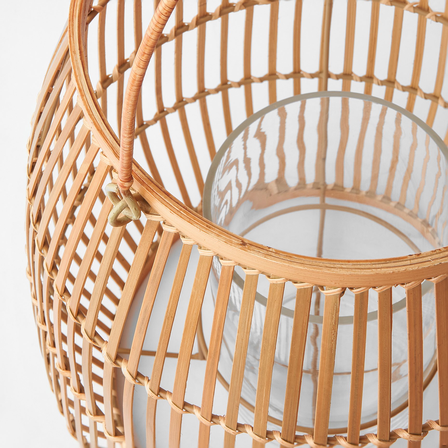 HÖVISK, lantern for block candle/handmade, 29 cm, 805.165.23